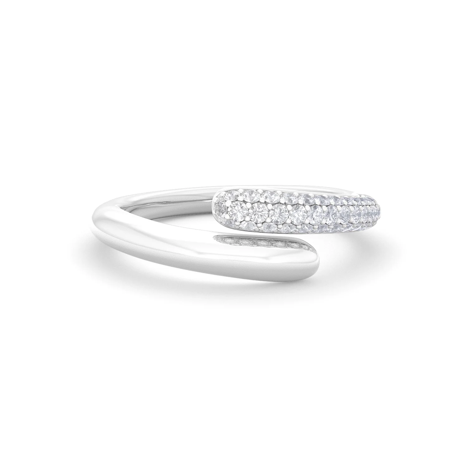 0.30ct Lab Diamond Pavé Wrap Ring in Sterling Silver - Image 11