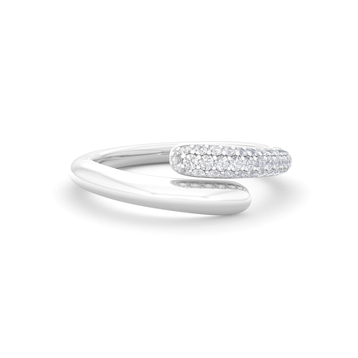 0.30ct Lab Diamond Pavé Wrap Ring in Sterling Silver - Image 12