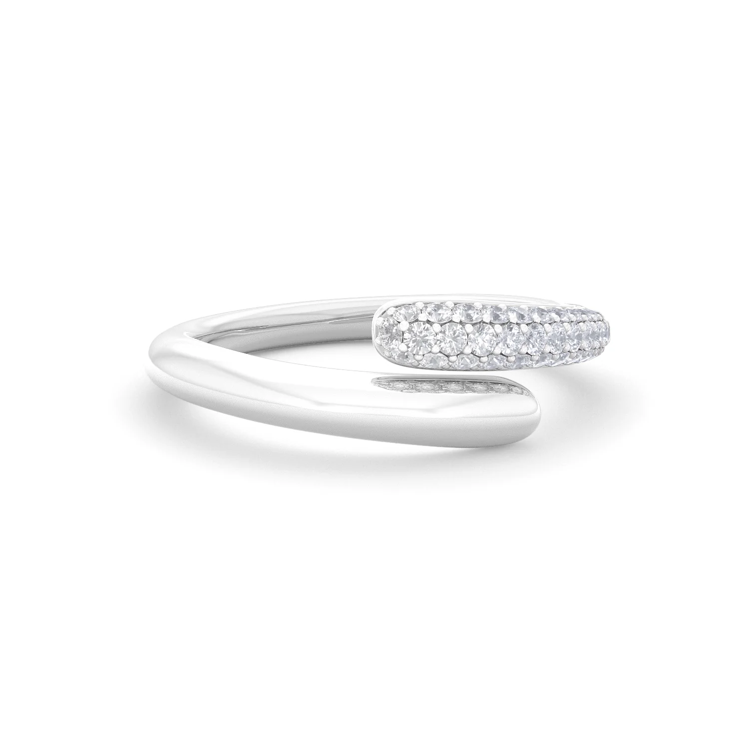 0.30ct Lab Diamond Pavé Wrap Ring in Sterling Silver - Image 13