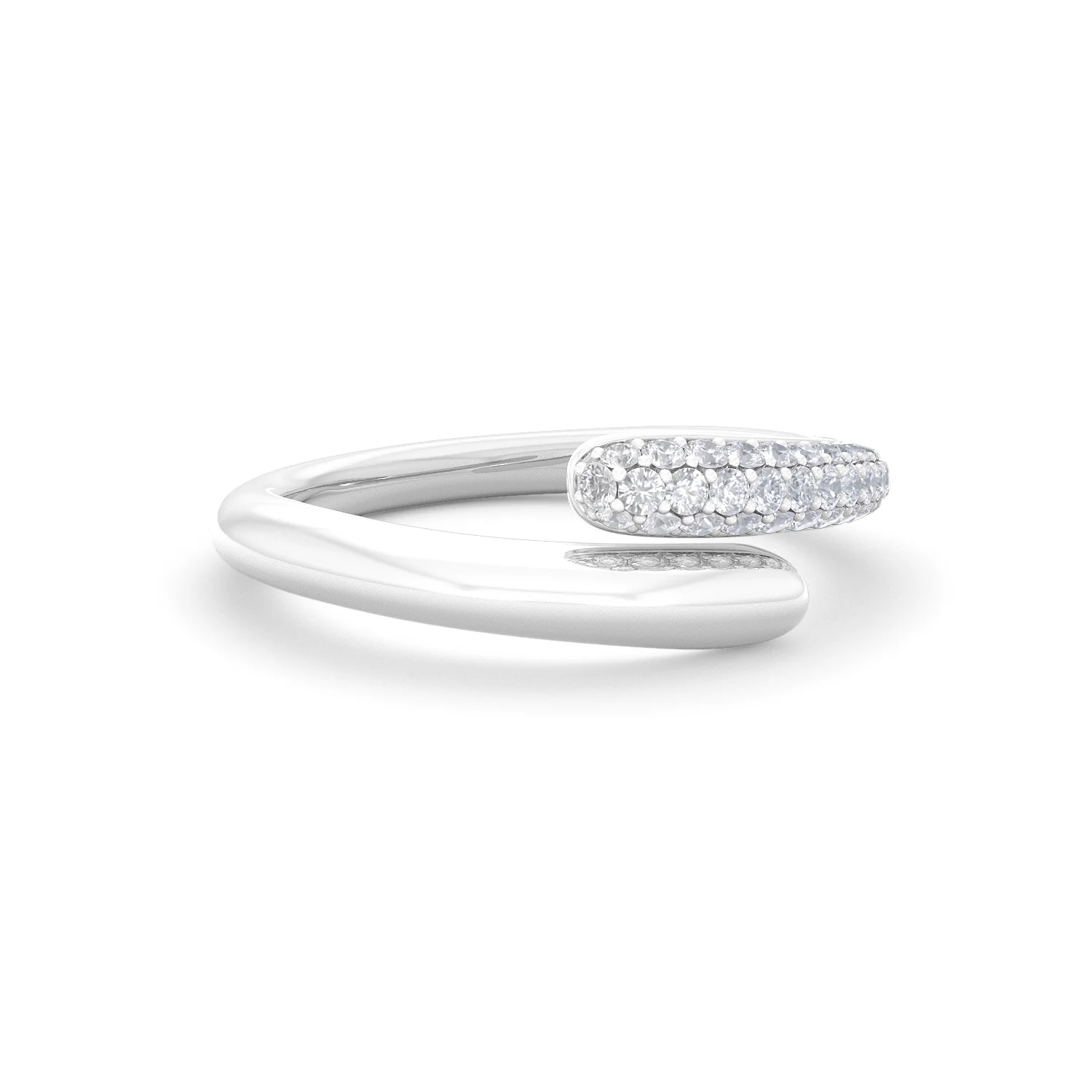 0.30ct Lab Diamond Pavé Wrap Ring in Sterling Silver - Image 14