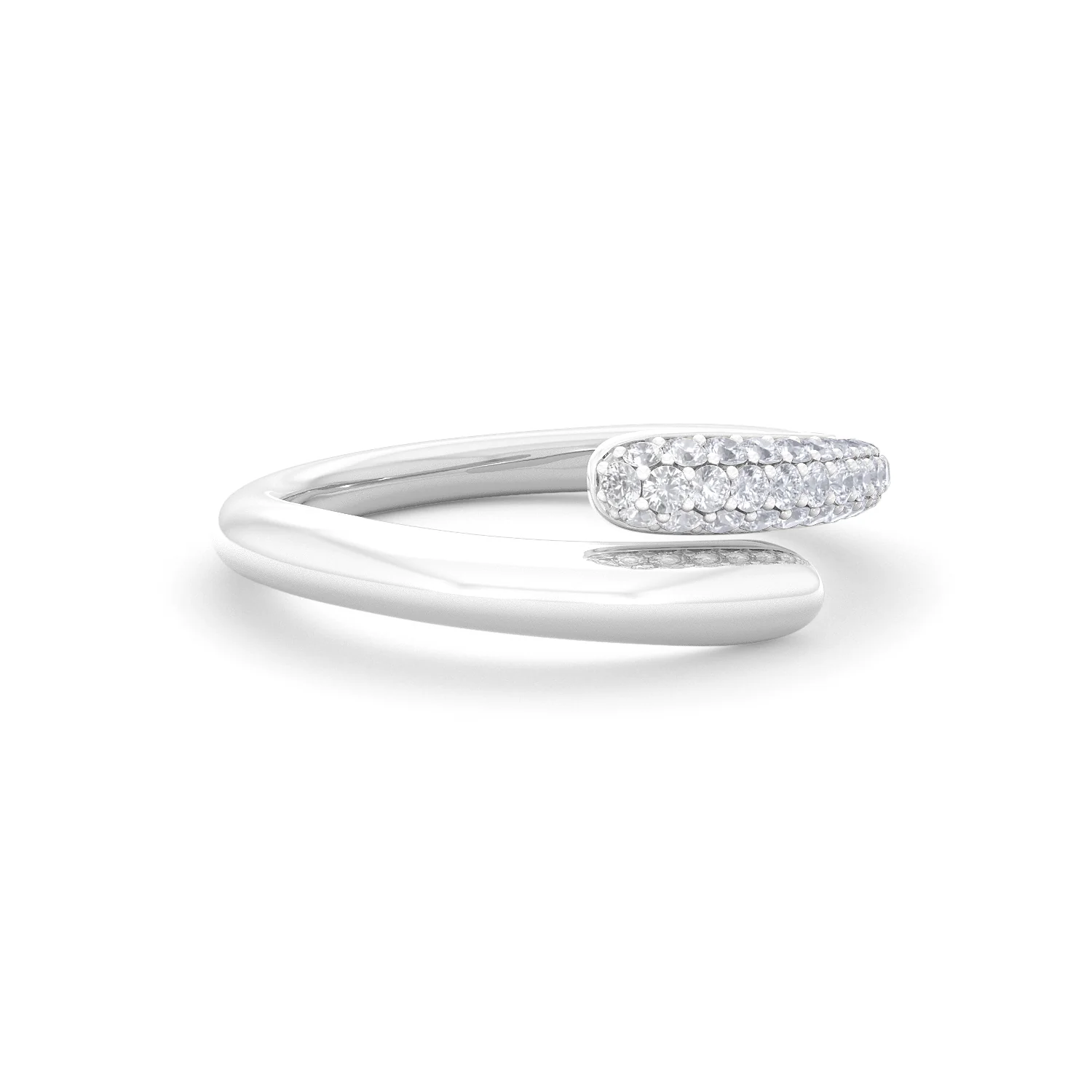 0.30ct Lab Diamond Pavé Wrap Ring in Sterling Silver - Image 15