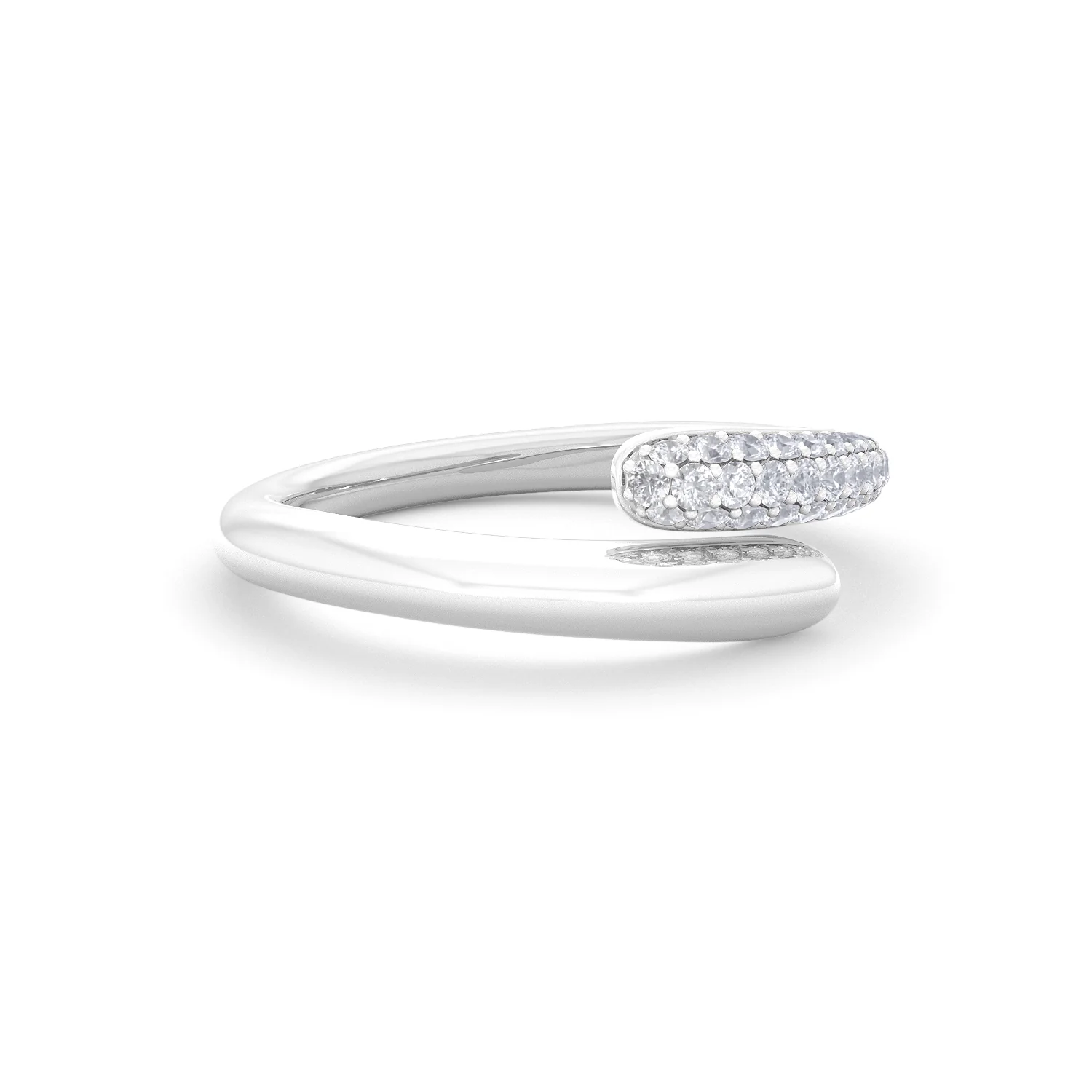 0.30ct Lab Diamond Pavé Wrap Ring in Sterling Silver - Image 16