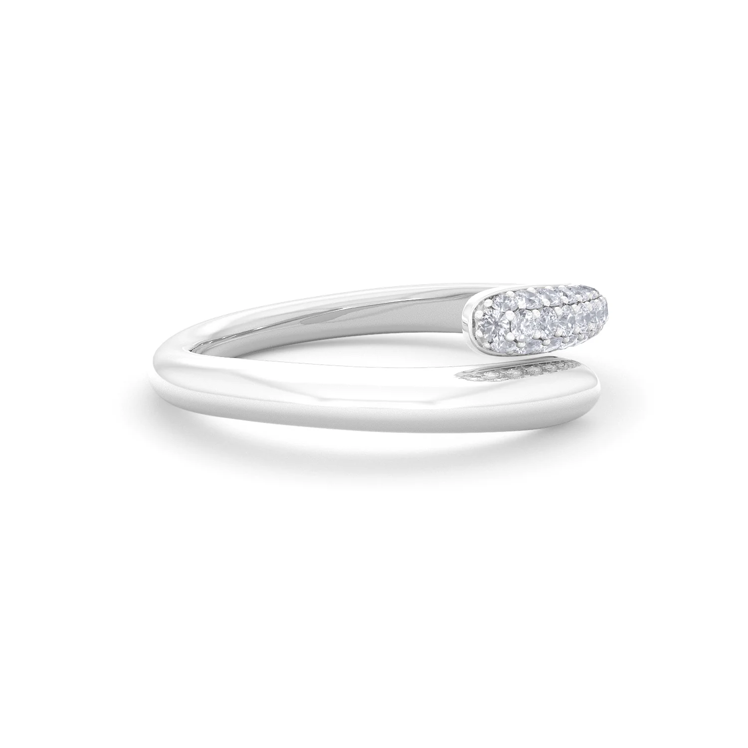 0.30ct Lab Diamond Pavé Wrap Ring in Sterling Silver - Image 19