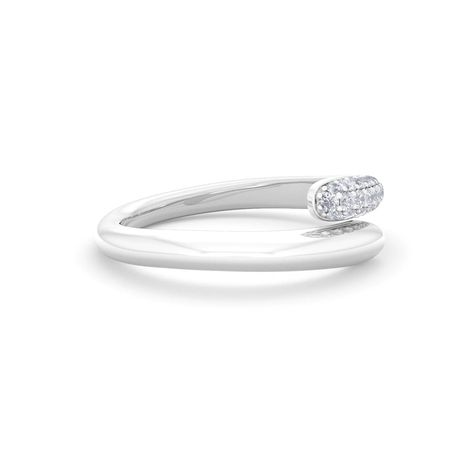 0.30ct Lab Diamond Pavé Wrap Ring in Sterling Silver - Image 21
