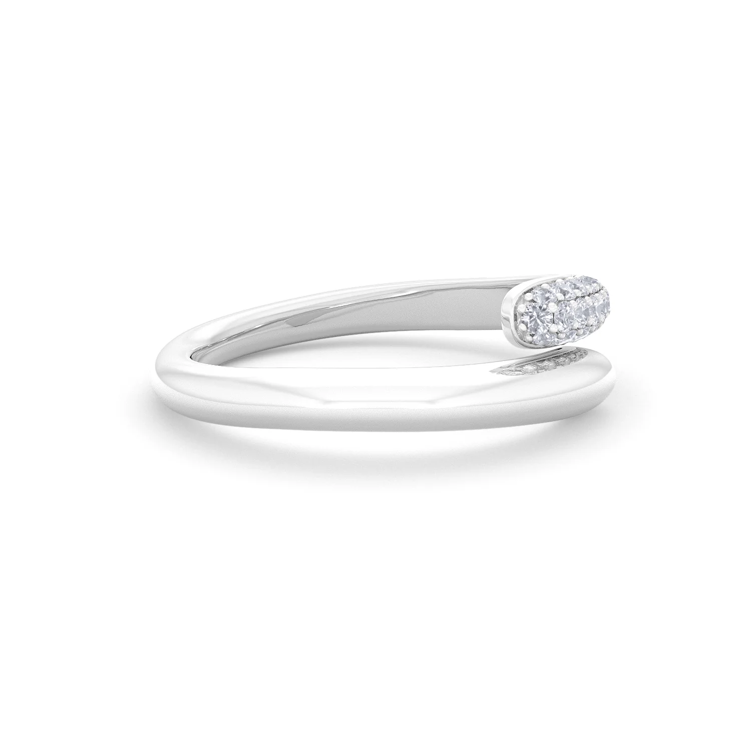 0.30ct Lab Diamond Pavé Wrap Ring in Sterling Silver - Image 22