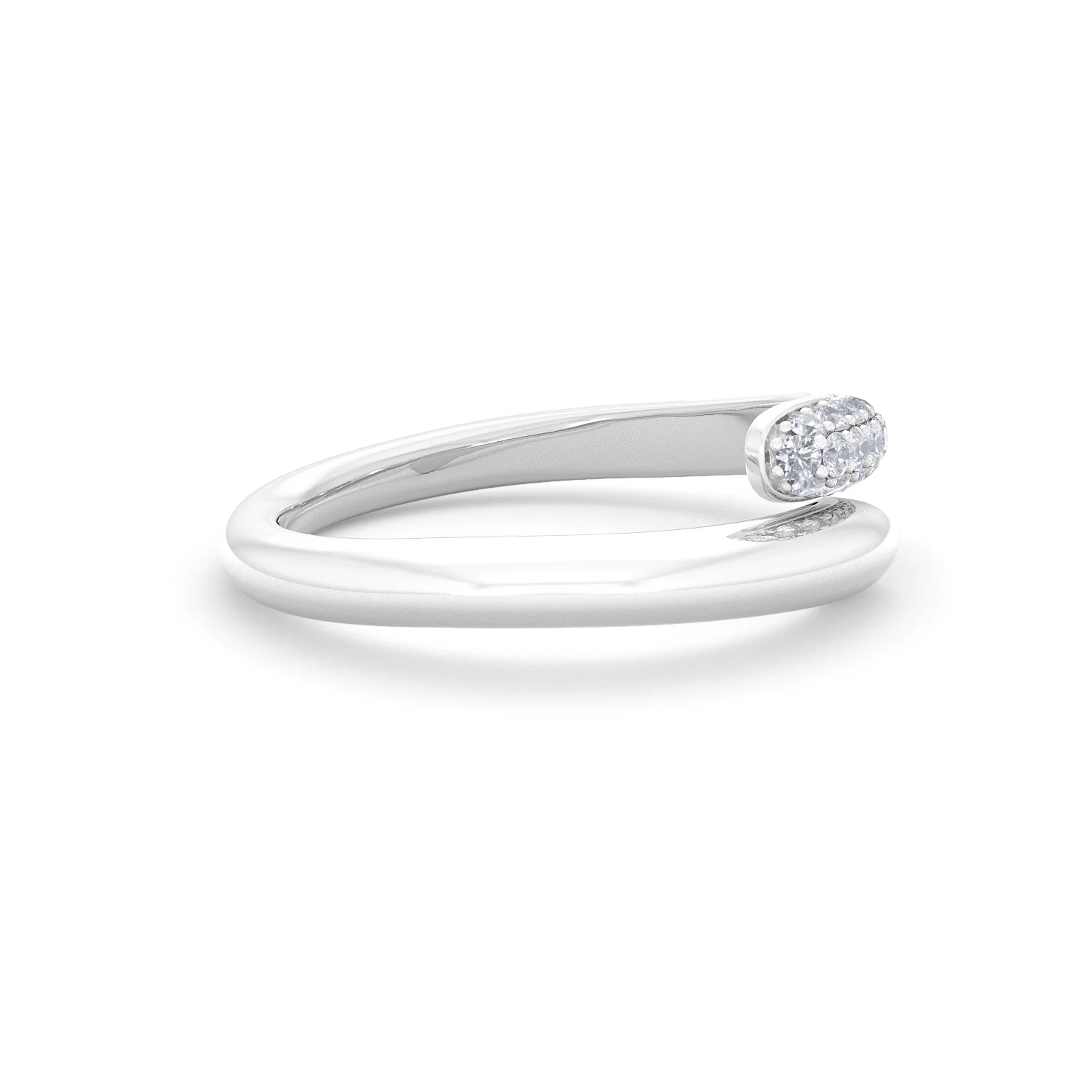 0.30ct Lab Diamond Pavé Wrap Ring in Sterling Silver - Image 23