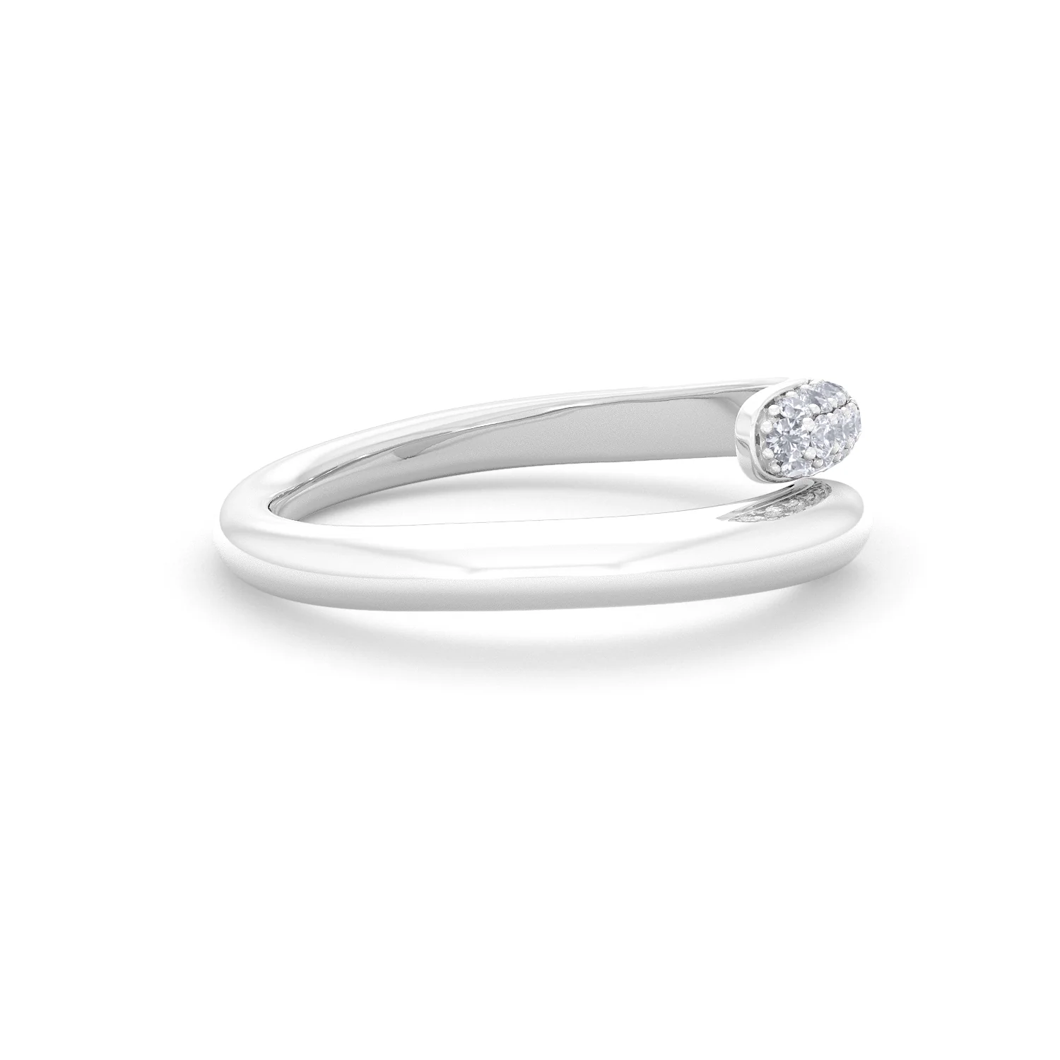 0.30ct Lab Diamond Pavé Wrap Ring in Sterling Silver - Image 24