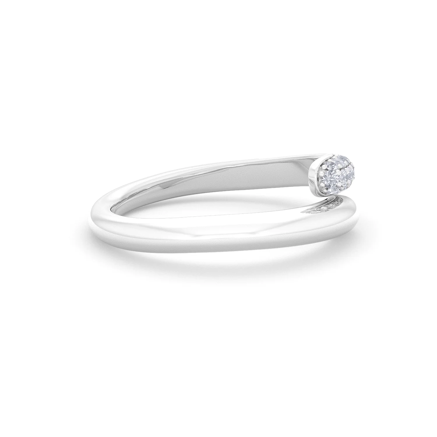 0.30ct Lab Diamond Pavé Wrap Ring in Sterling Silver - Image 25