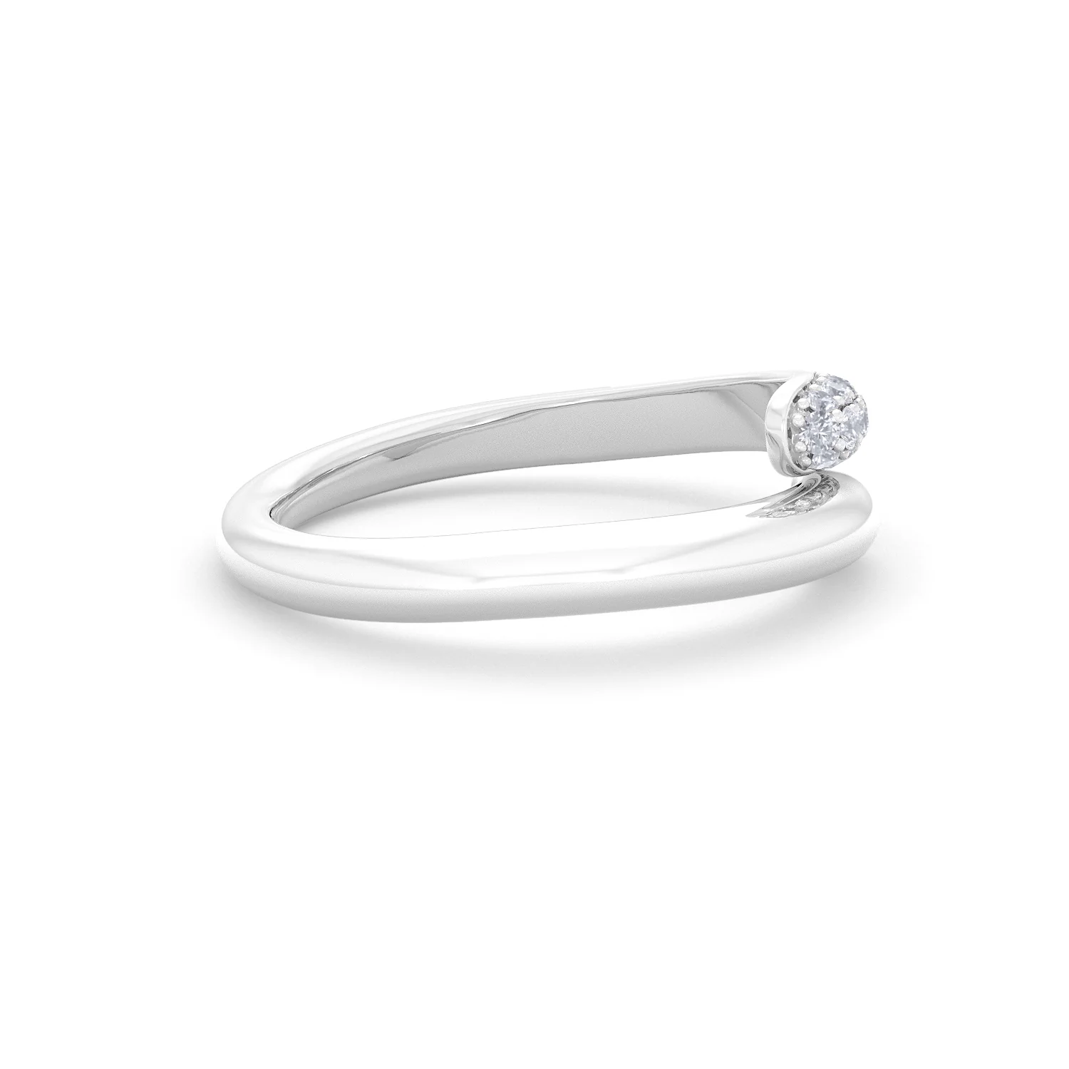 0.30ct Lab Diamond Pavé Wrap Ring in Sterling Silver - Image 26