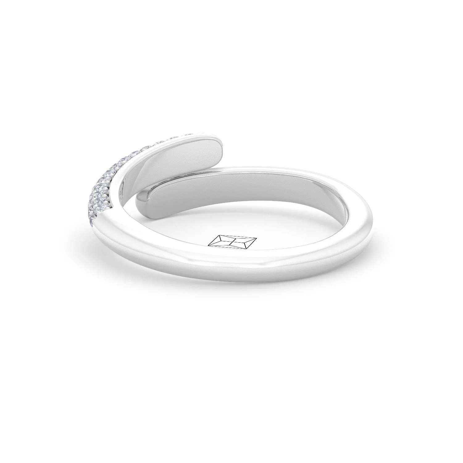 0.30ct Lab Diamond Pavé Wrap Ring in Sterling Silver - Image 54