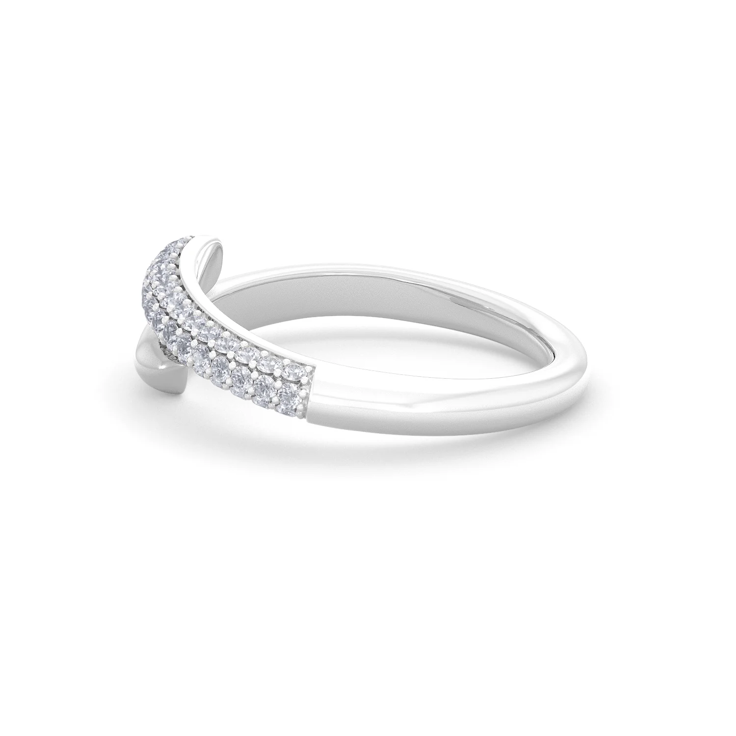 0.30ct Lab Diamond Pavé Wrap Ring in Sterling Silver - Image 66
