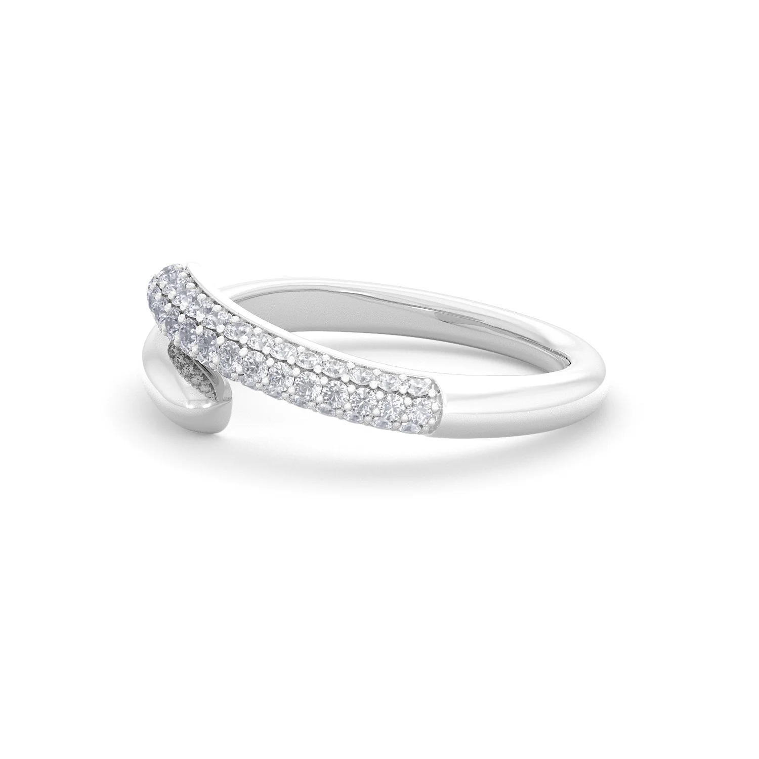 0.30ct Lab Diamond Pavé Wrap Ring in Sterling Silver - Image 72
