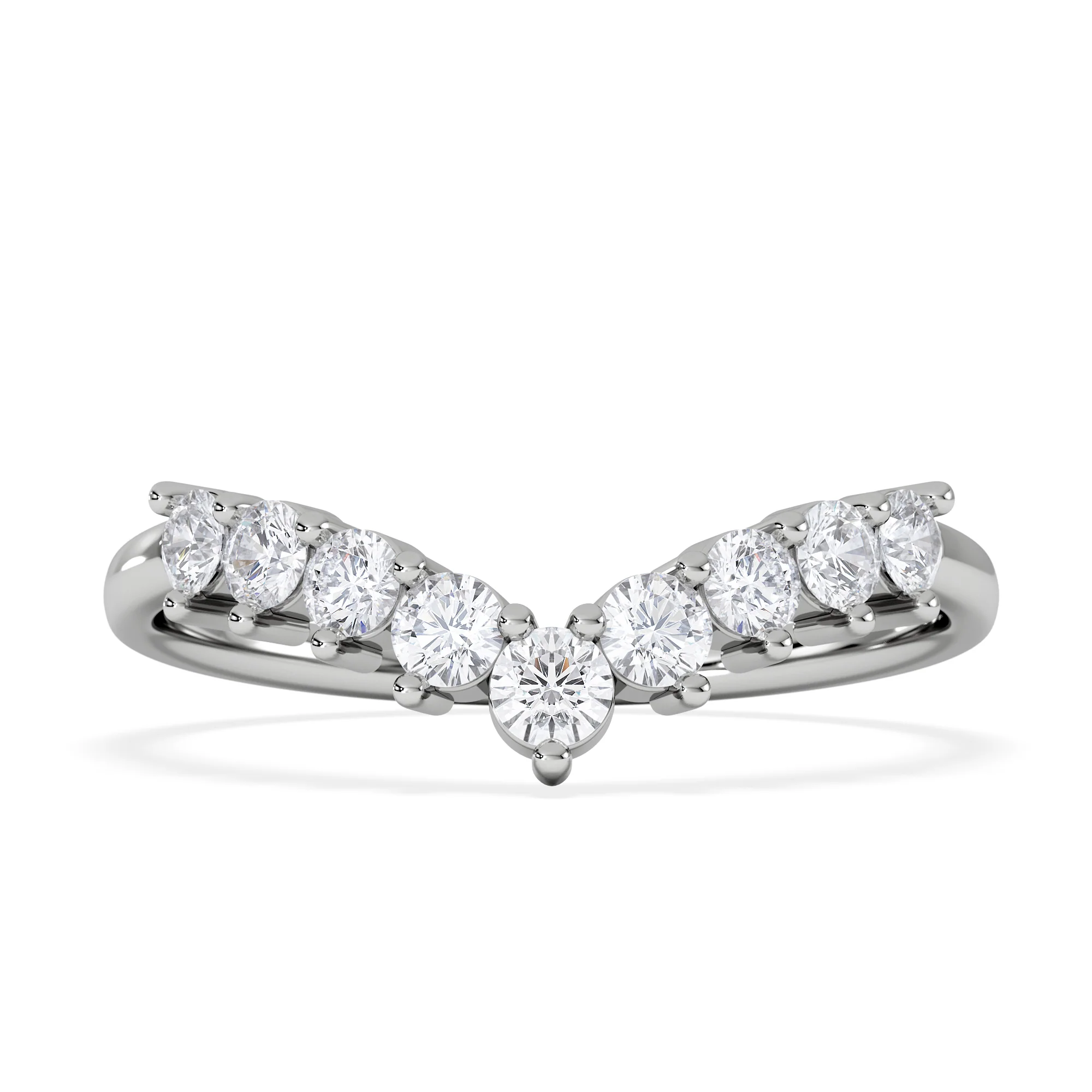 Starlit 0.50ct Lab Diamond Wishbone Ring H/Si Quality in 9K White Gold - Image 3