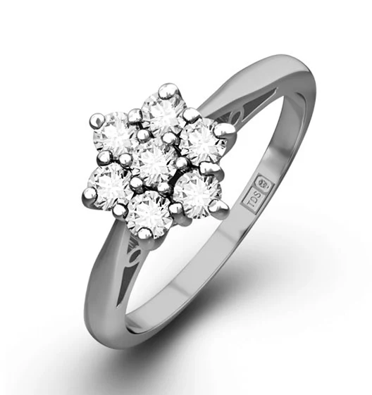 1.00ct G/Vs Diamond and Platinum Ring - Ft20-322Xus