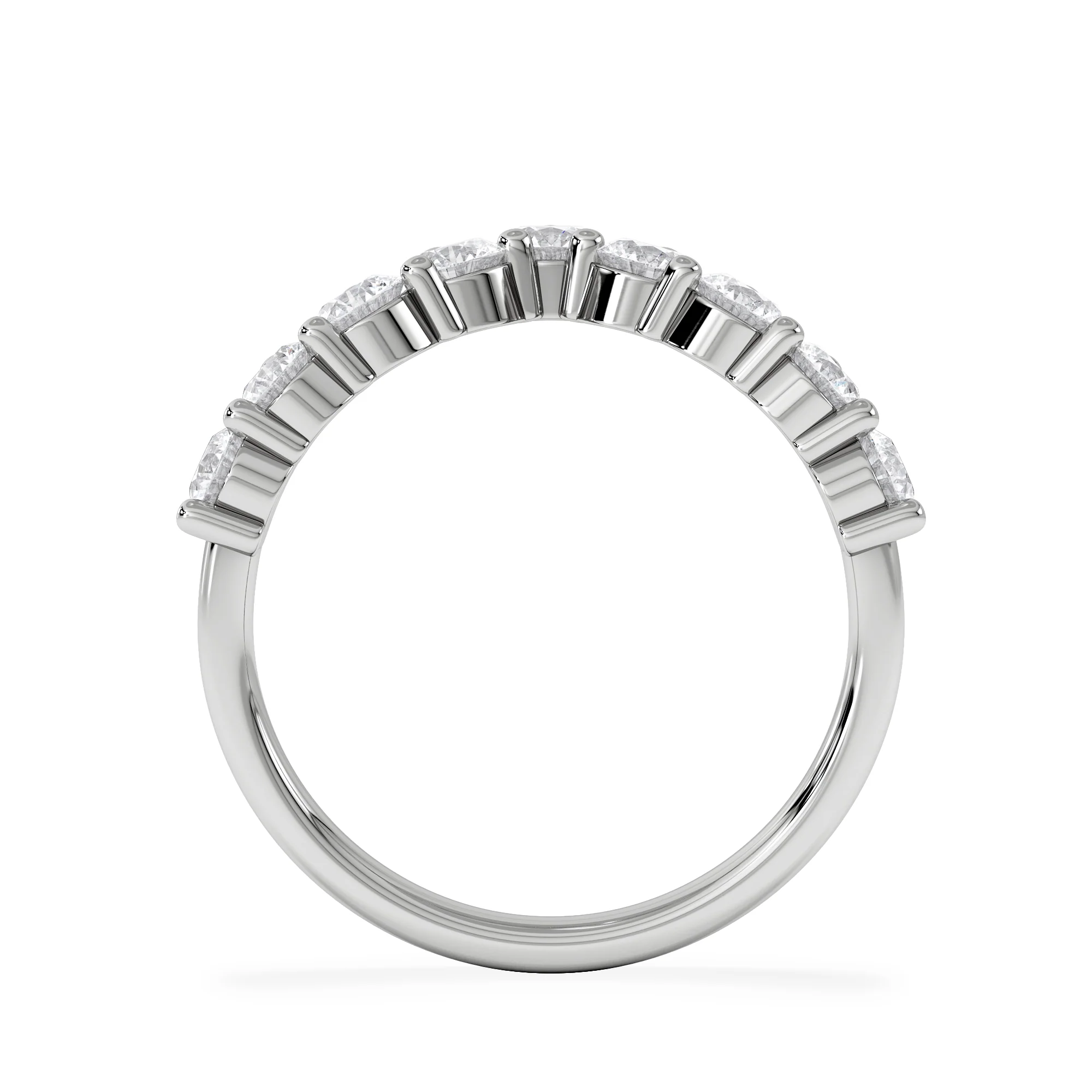 Starlit 1.00ct Lab Diamond Wishbone Ring H/Si Quality in 9K White Gold - Image 6