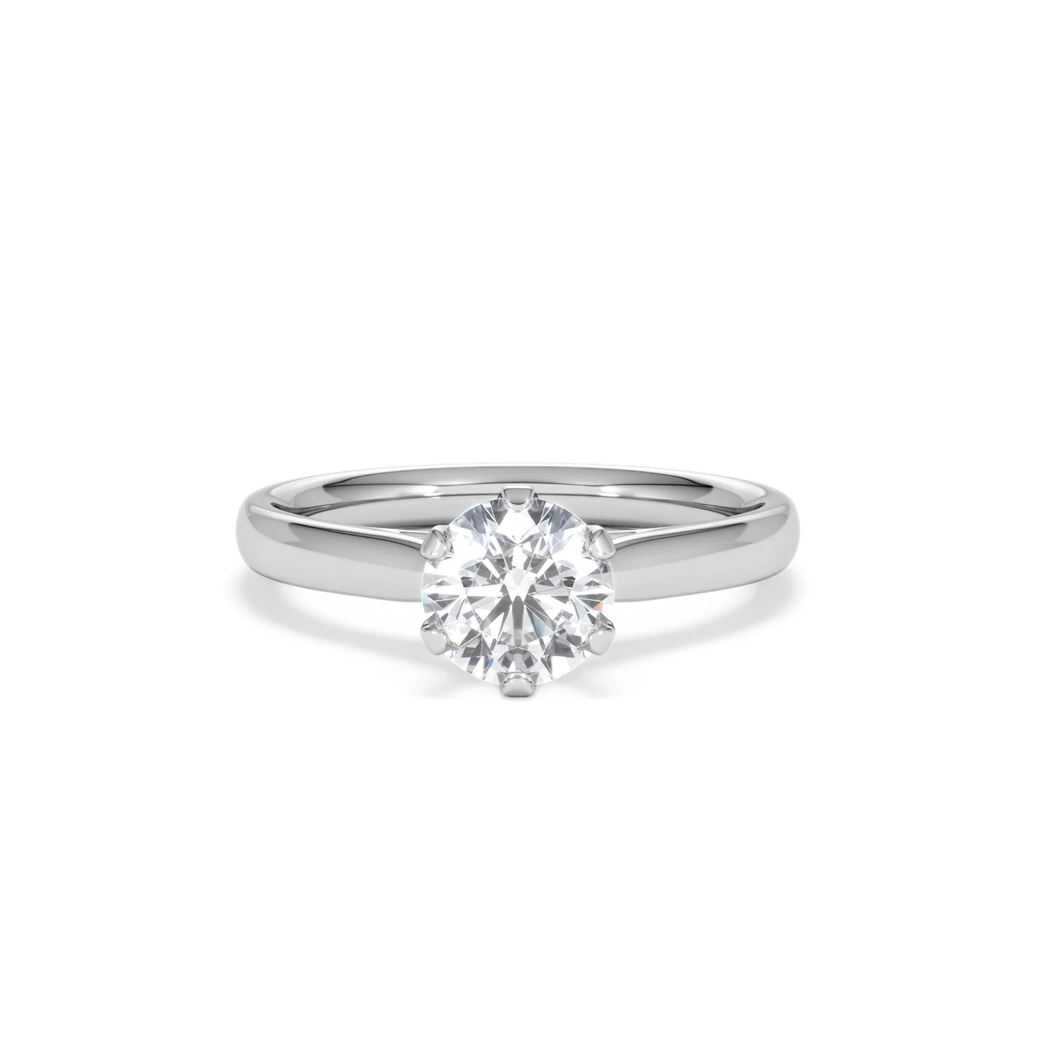 1 Carat Diamond Engagement Ring High Set Chloe Lab F/VS1 Platinum - Image 8
