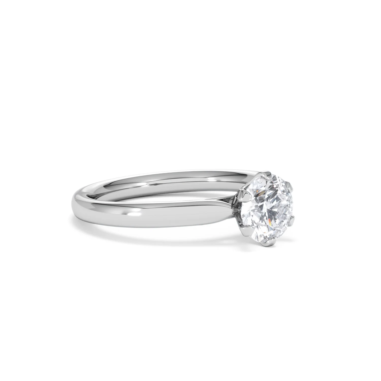 1 Carat Diamond Engagement Ring Low Set Chloe Lab F/VS1 18K White Gold - Image 17