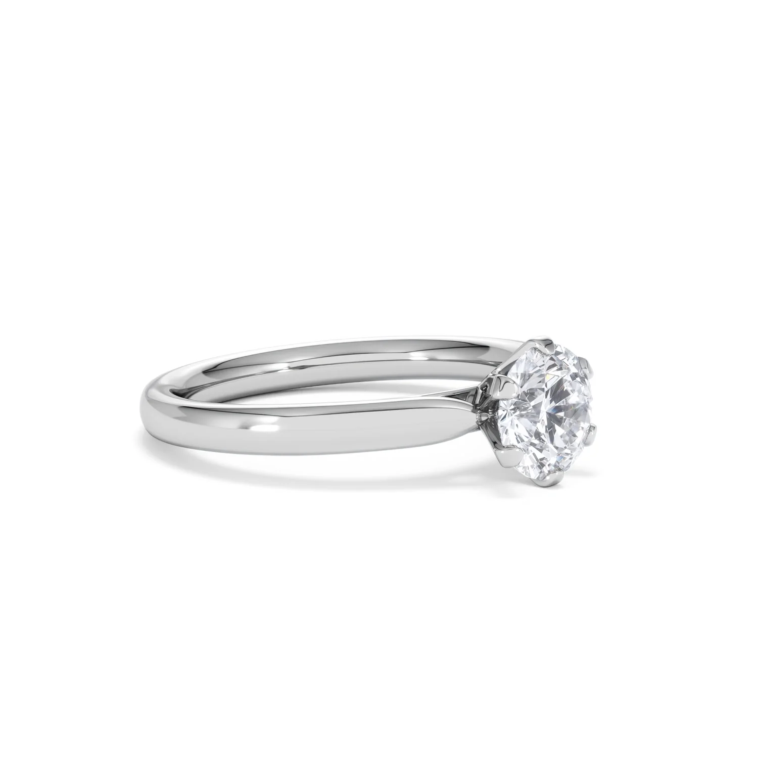 1 Carat Diamond Engagement Ring Low Set Chloe Lab F/VS1 18K White Gold - Image 18