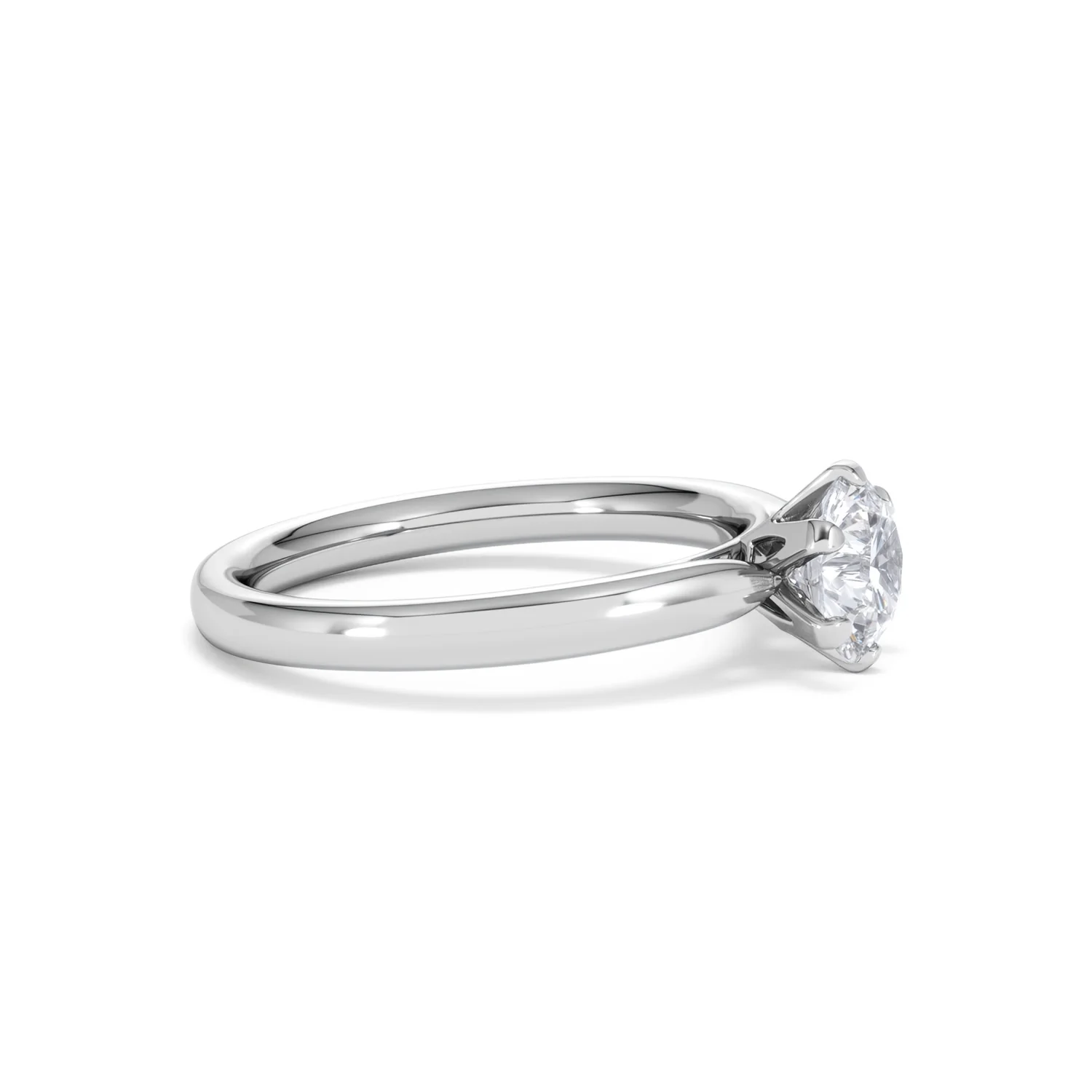 1 Carat Diamond Engagement Ring Low Set Chloe Lab F/VS1 18K White Gold - Image 23