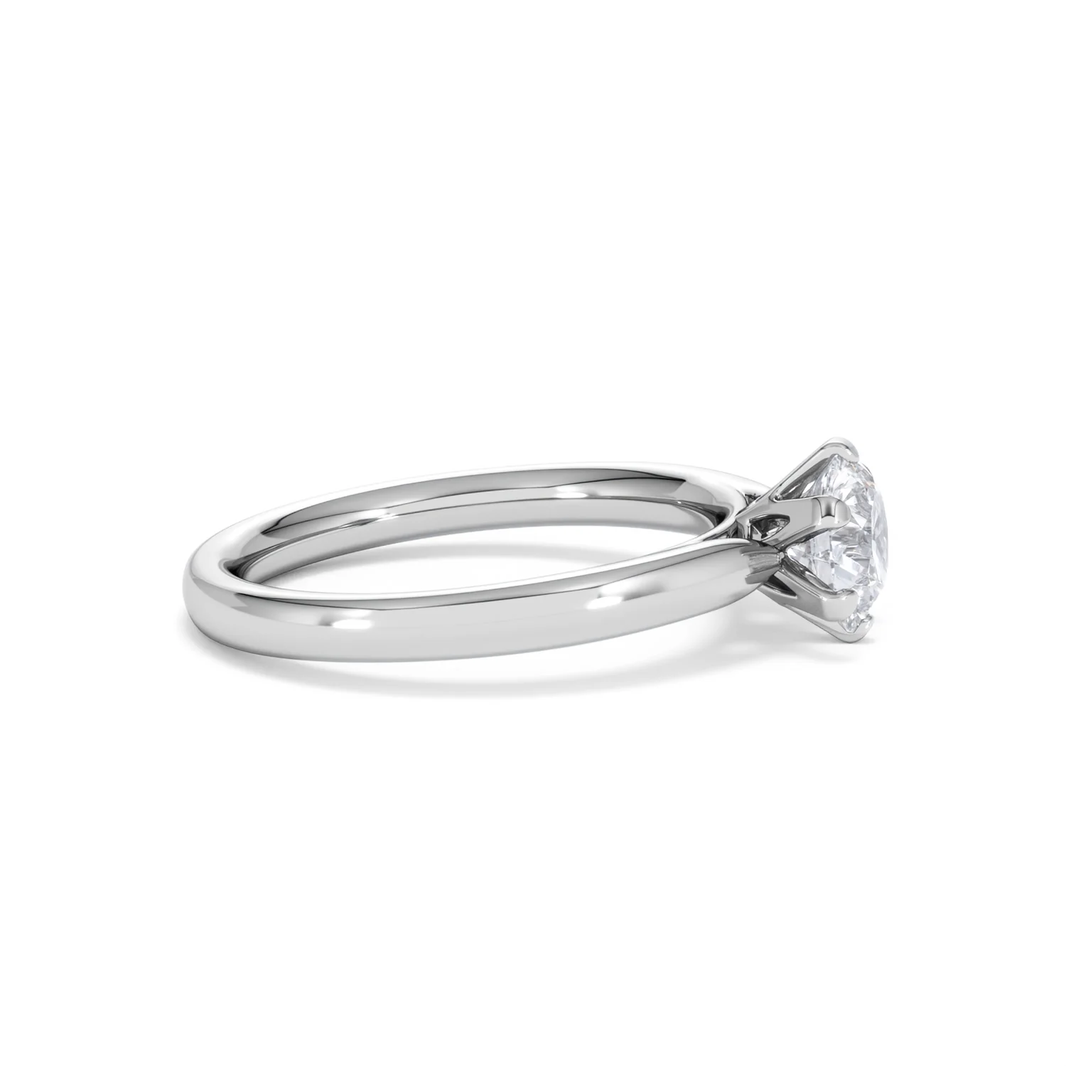 1 Carat Diamond Engagement Ring Low Set Chloe Lab F/VS1 18K White Gold - Image 25