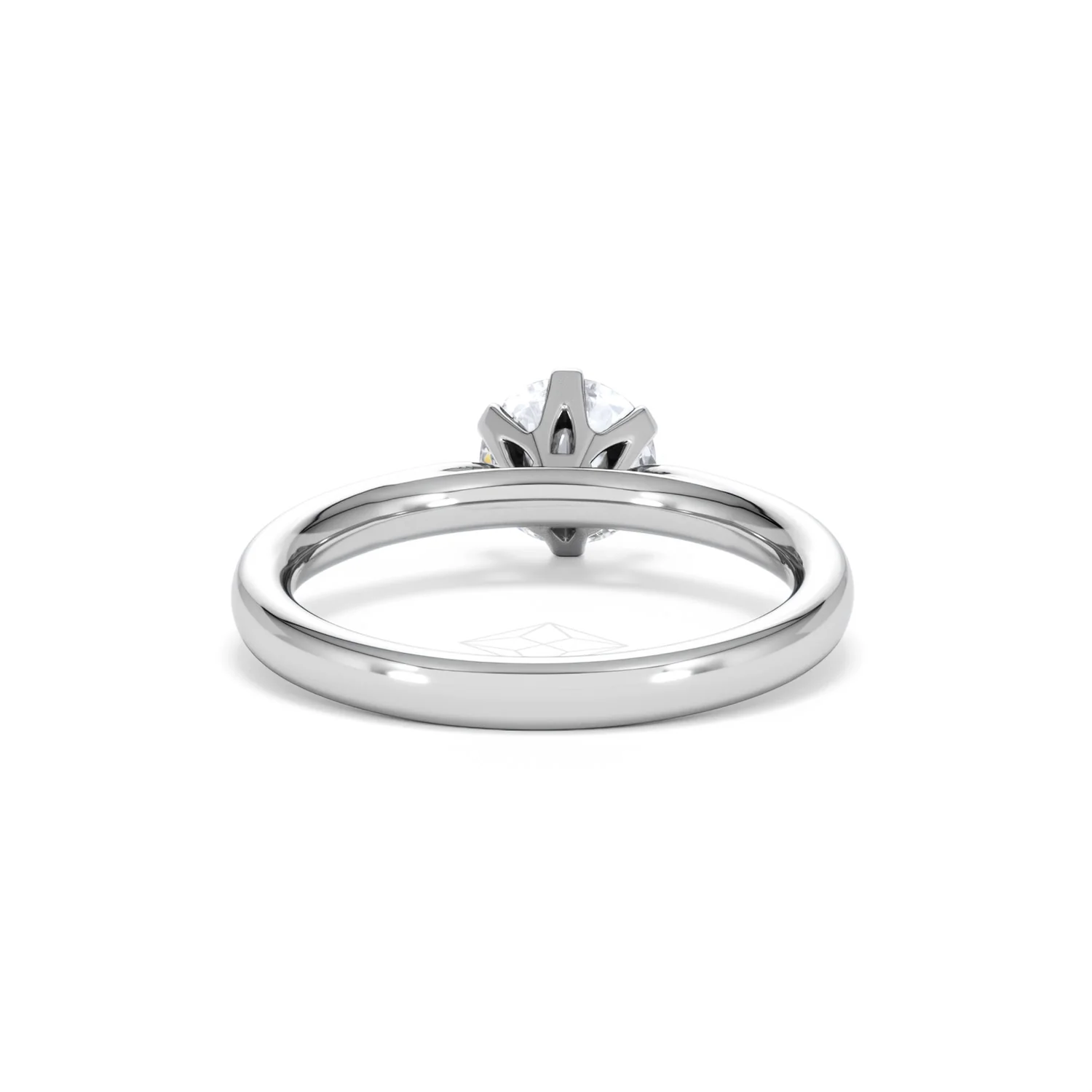 1 Carat Diamond Engagement Ring Low Set Chloe Lab F/VS1 18K White Gold - Image 47