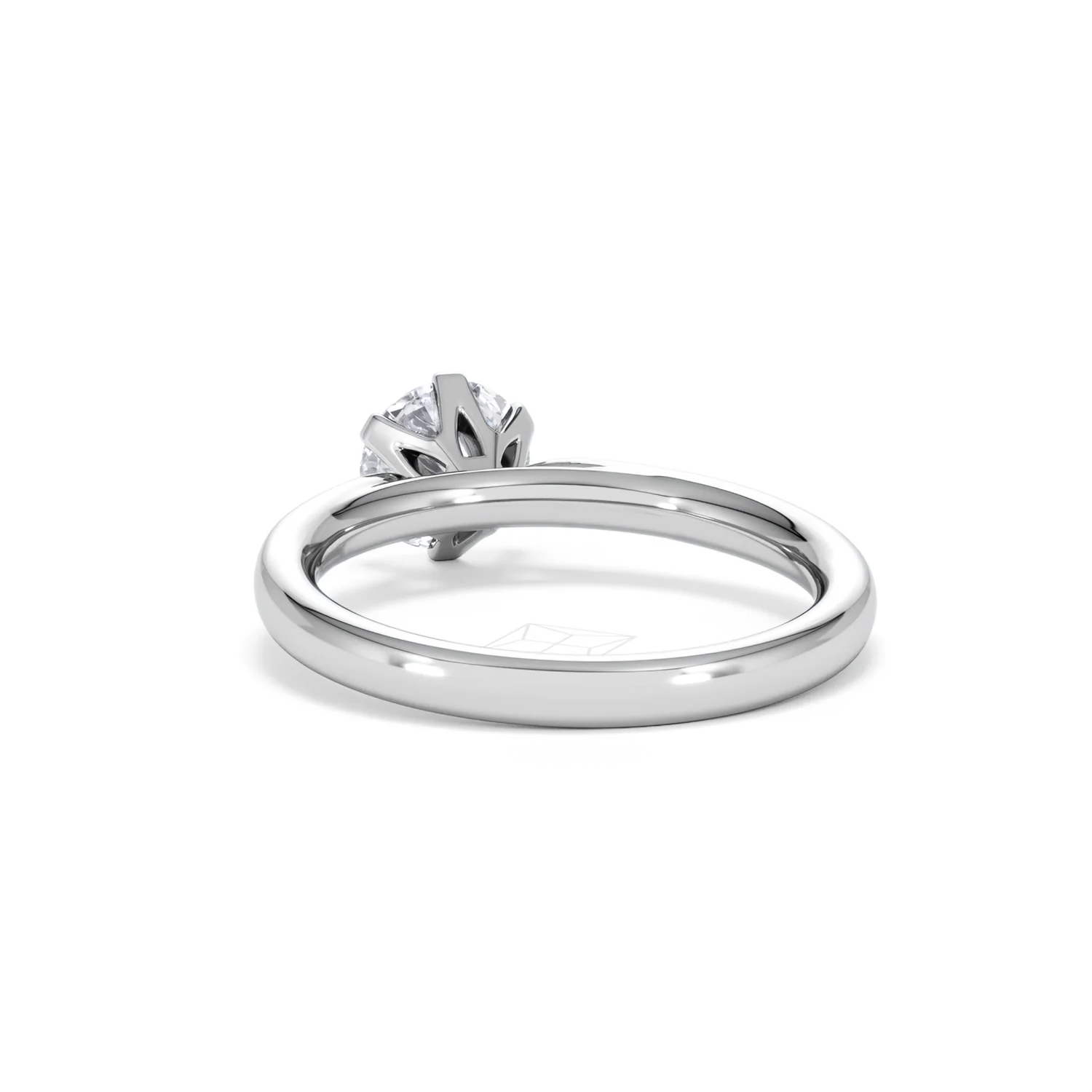 1 Carat Diamond Engagement Ring Low Set Chloe Lab F/VS1 18K White Gold - Image 52
