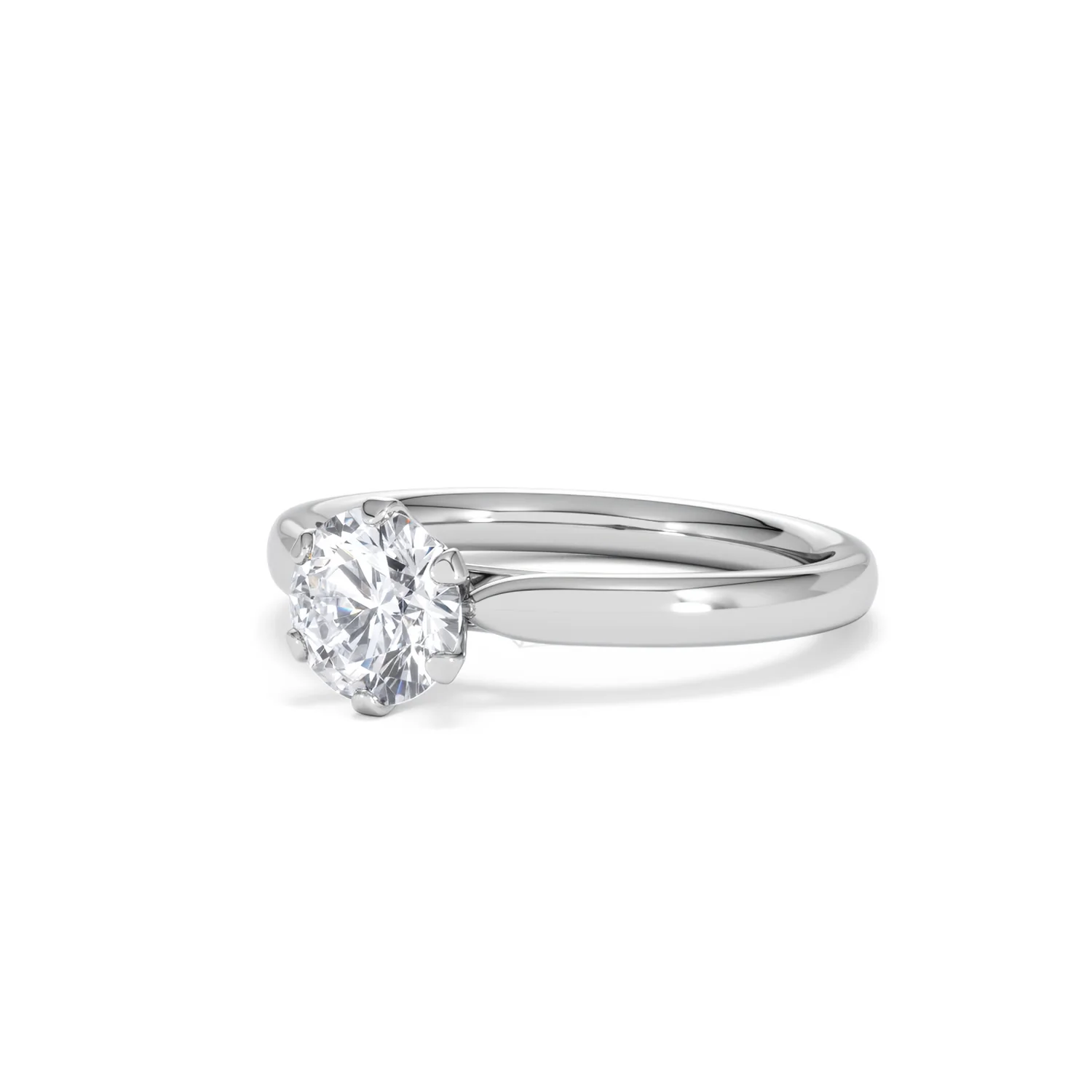 1 Carat Diamond Engagement Ring Low Set Chloe Lab F/VS1 18K White Gold - Image 81