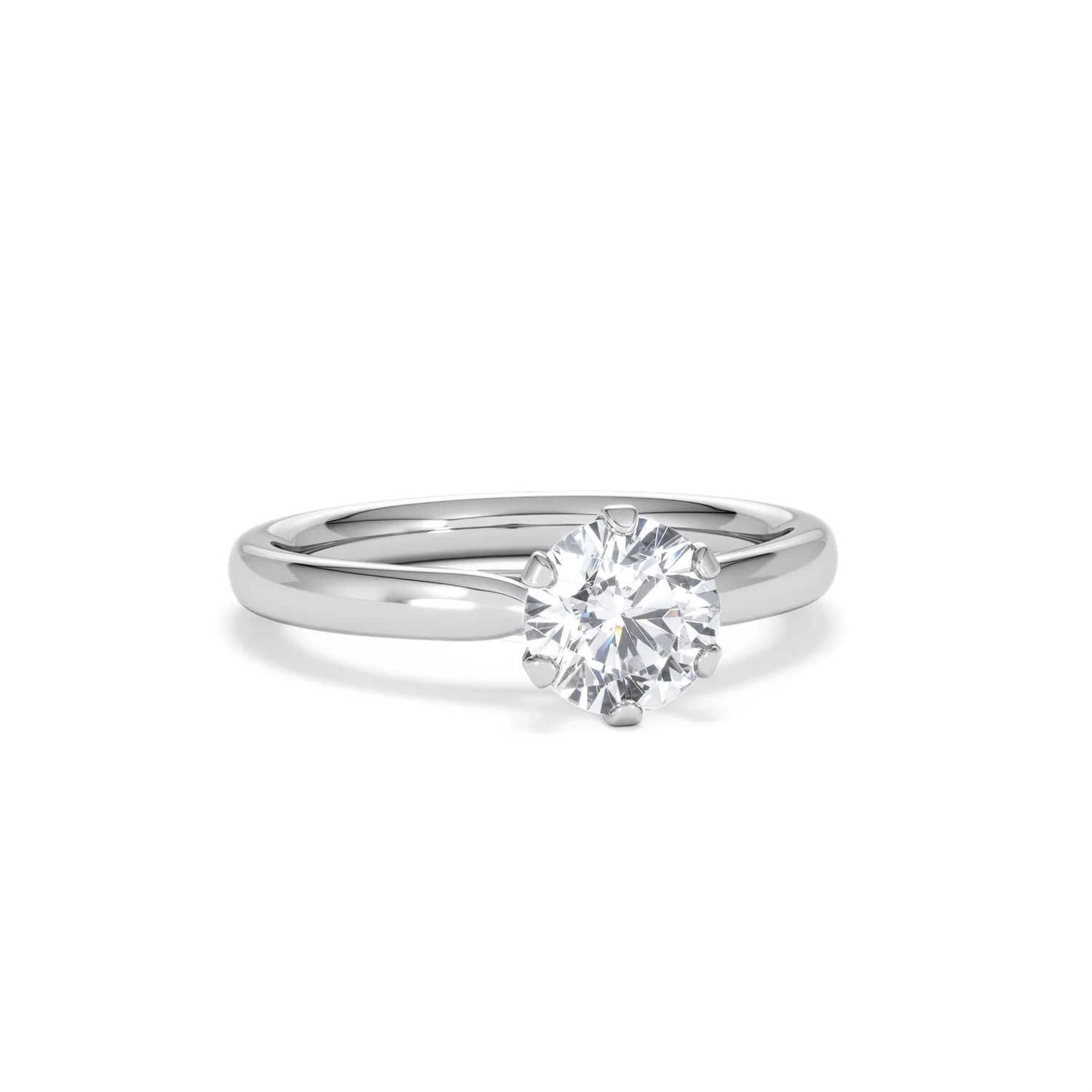 1 Carat Diamond Engagement Ring Low Set Chloe Lab F/VS1 Platinum - Image 11