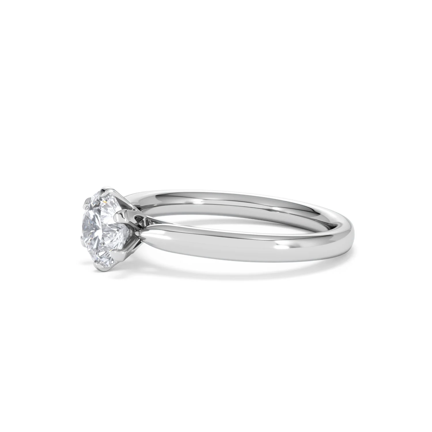 1 Carat Diamond Engagement Ring Low Set Chloe Lab F/VS1 Platinum - Image 75