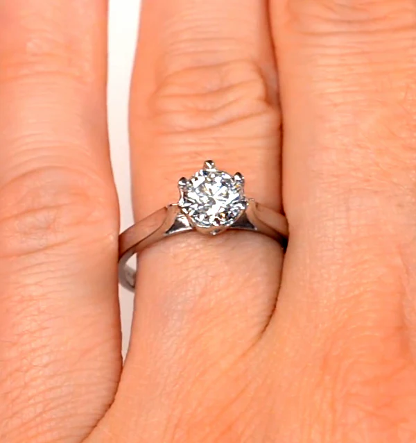 1.5ct Diamond Engagement Ring Low Set Chloe Lab F/VS1 Platinum - Image 4