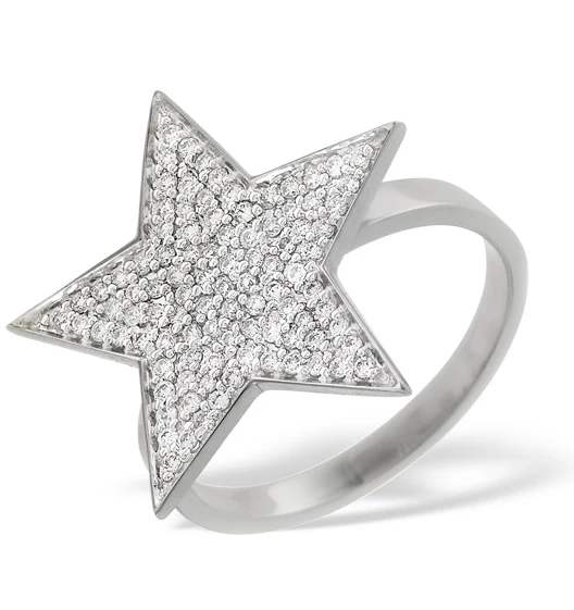 18K White Gold Diamond Ring 0.40ct H/si - SIZE O - Image 3