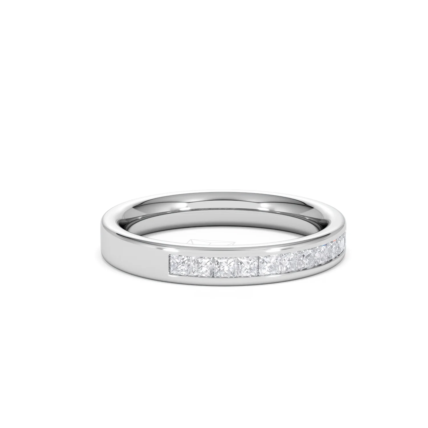 18K White Gold Princess Diamond Half Eternity Ring 0.50CT H/SI - Image 15