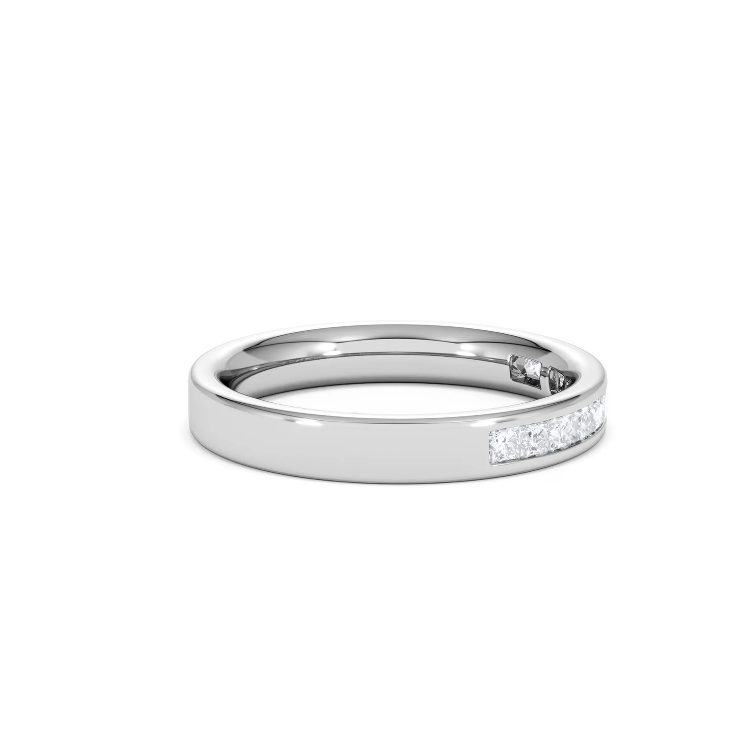 18K White Gold Princess Diamond Half Eternity Ring 0.50CT H/SI - Image 26