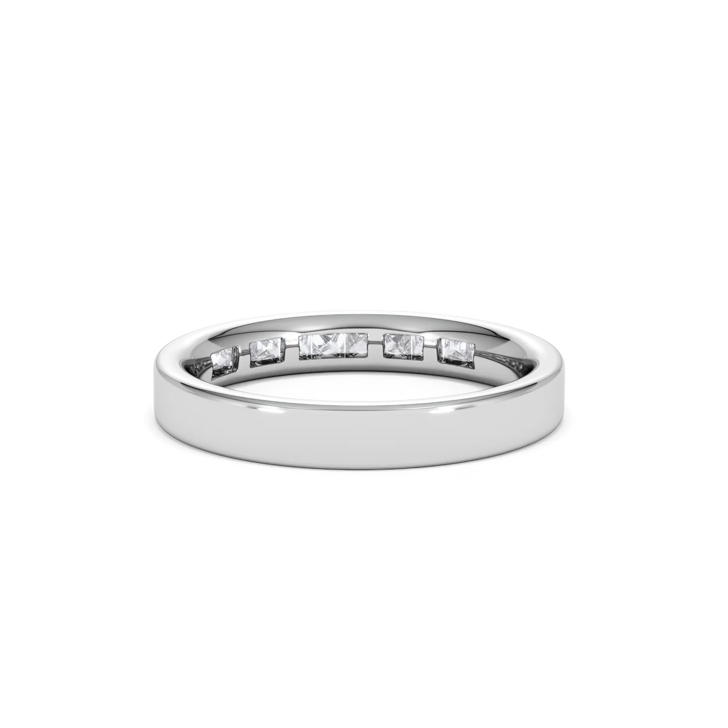 18K White Gold Princess Diamond Half Eternity Ring 0.50CT H/SI - Image 50