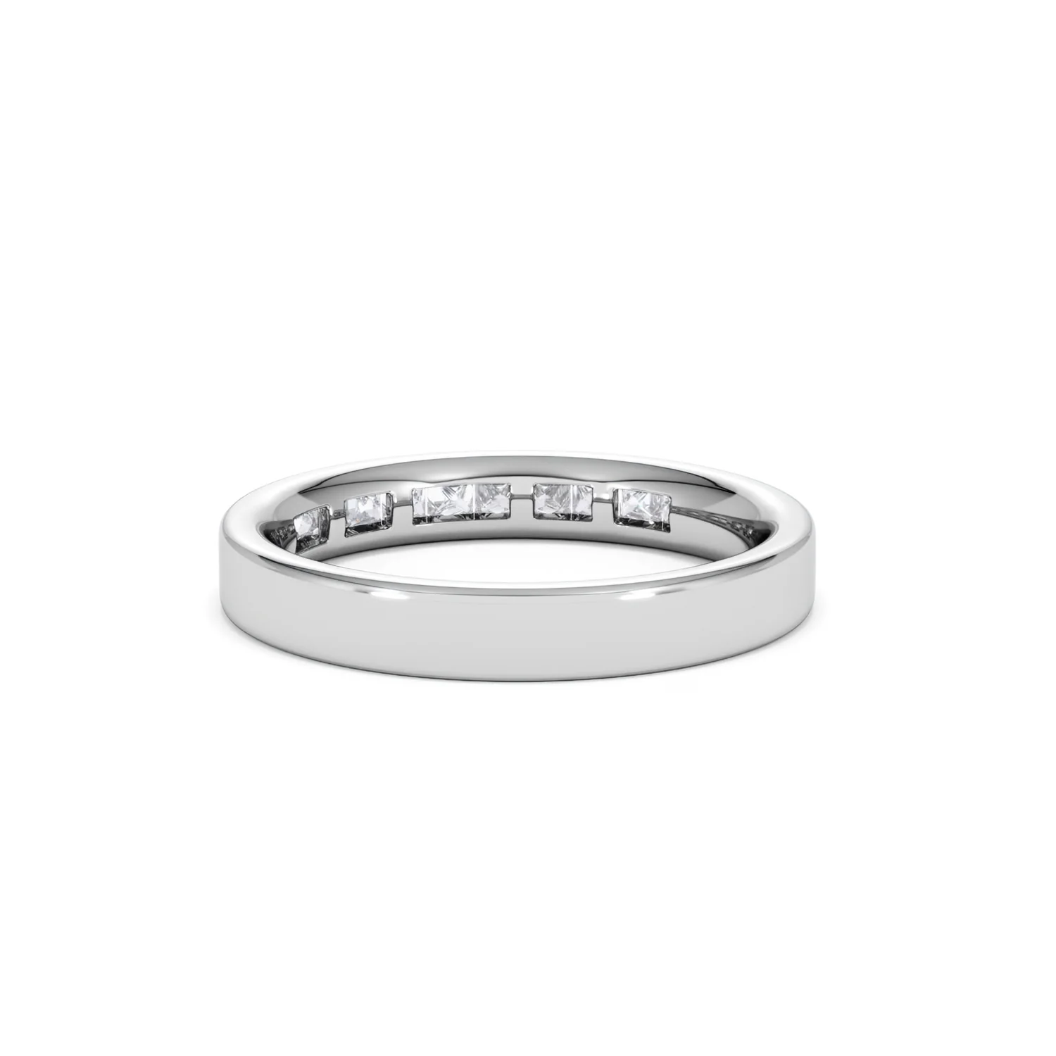 18K White Gold Princess Diamond Half Eternity Ring 0.50CT H/SI - Image 51