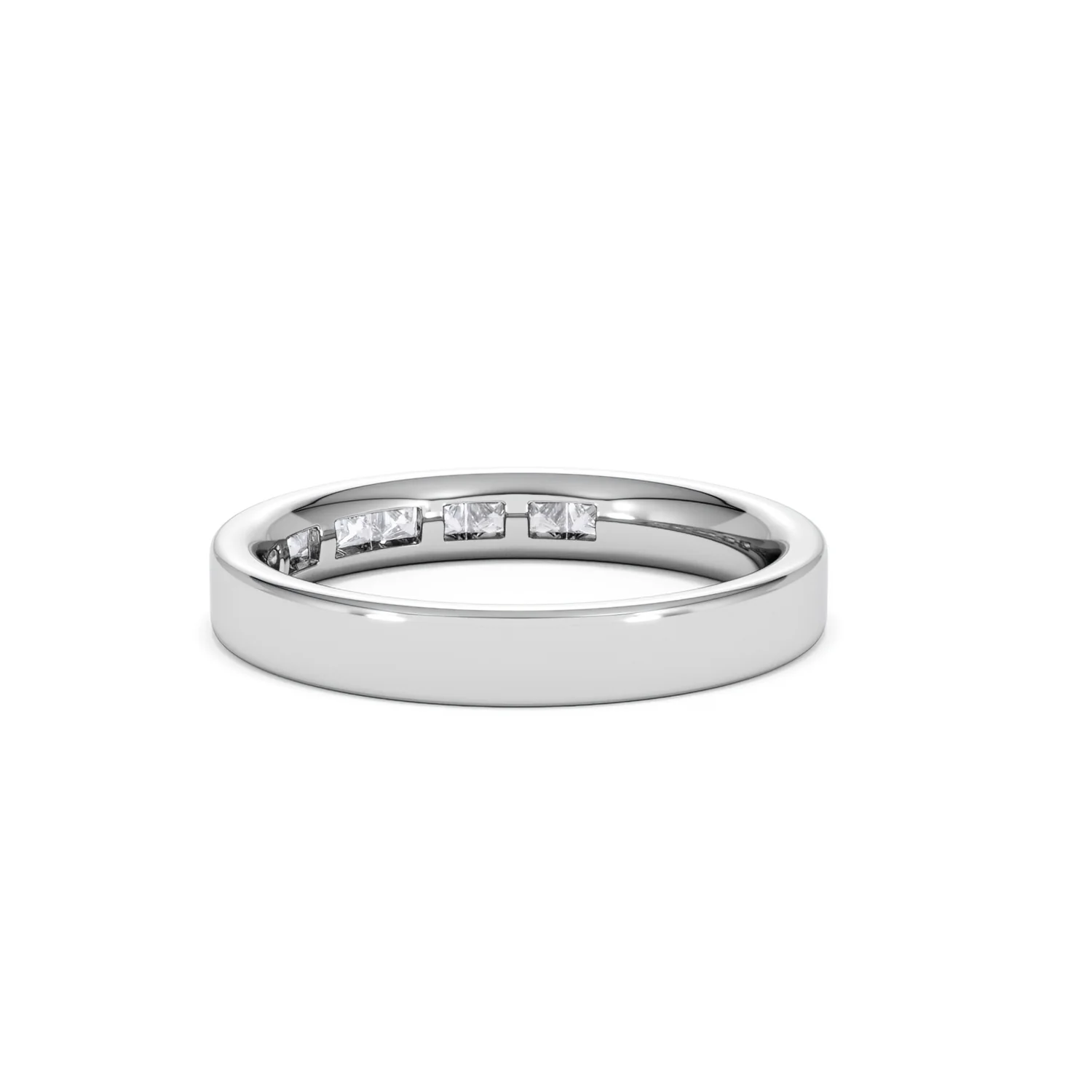 18K White Gold Princess Diamond Half Eternity Ring 0.50CT H/SI - Image 56