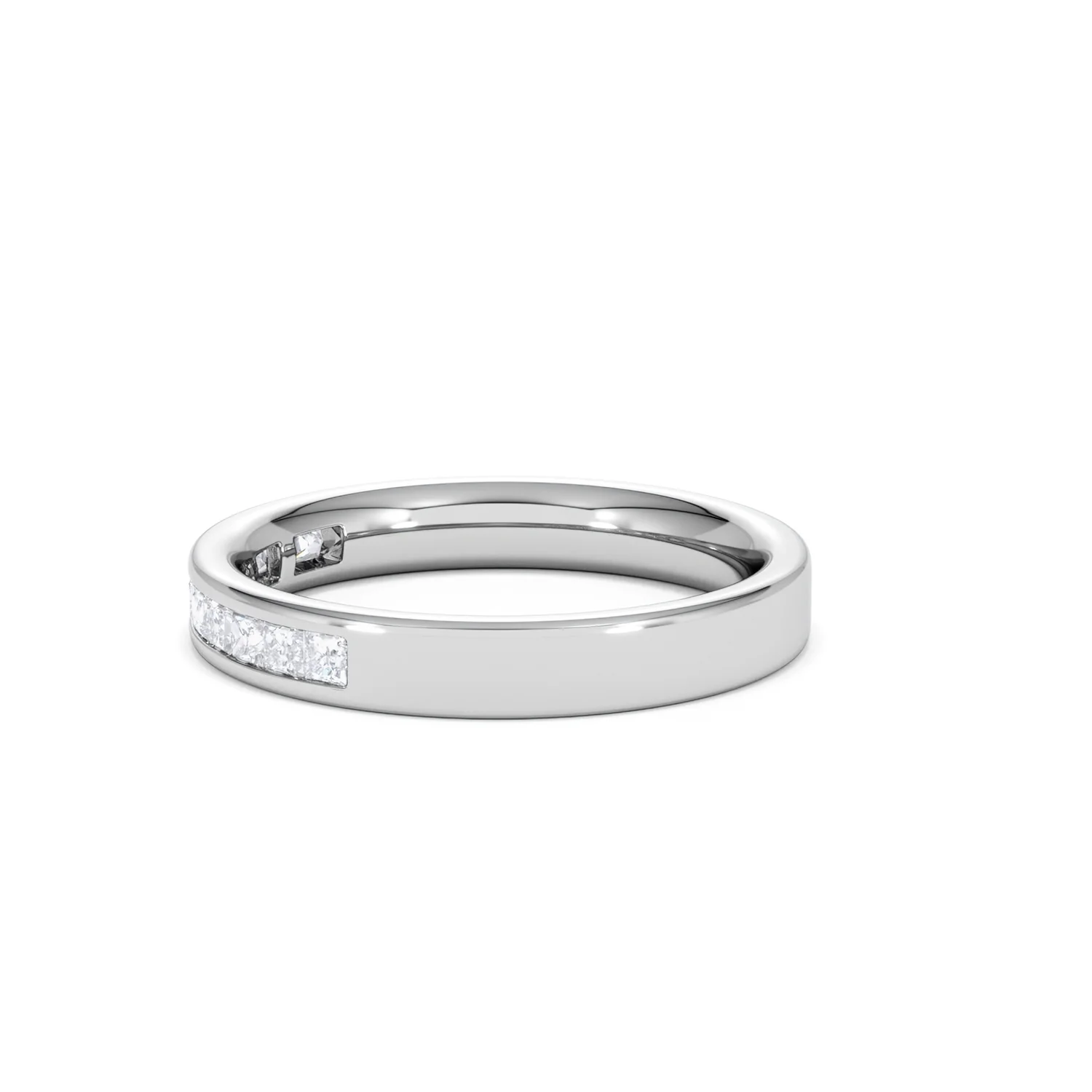 18K White Gold Princess Diamond Half Eternity Ring 0.50CT H/SI - Image 69