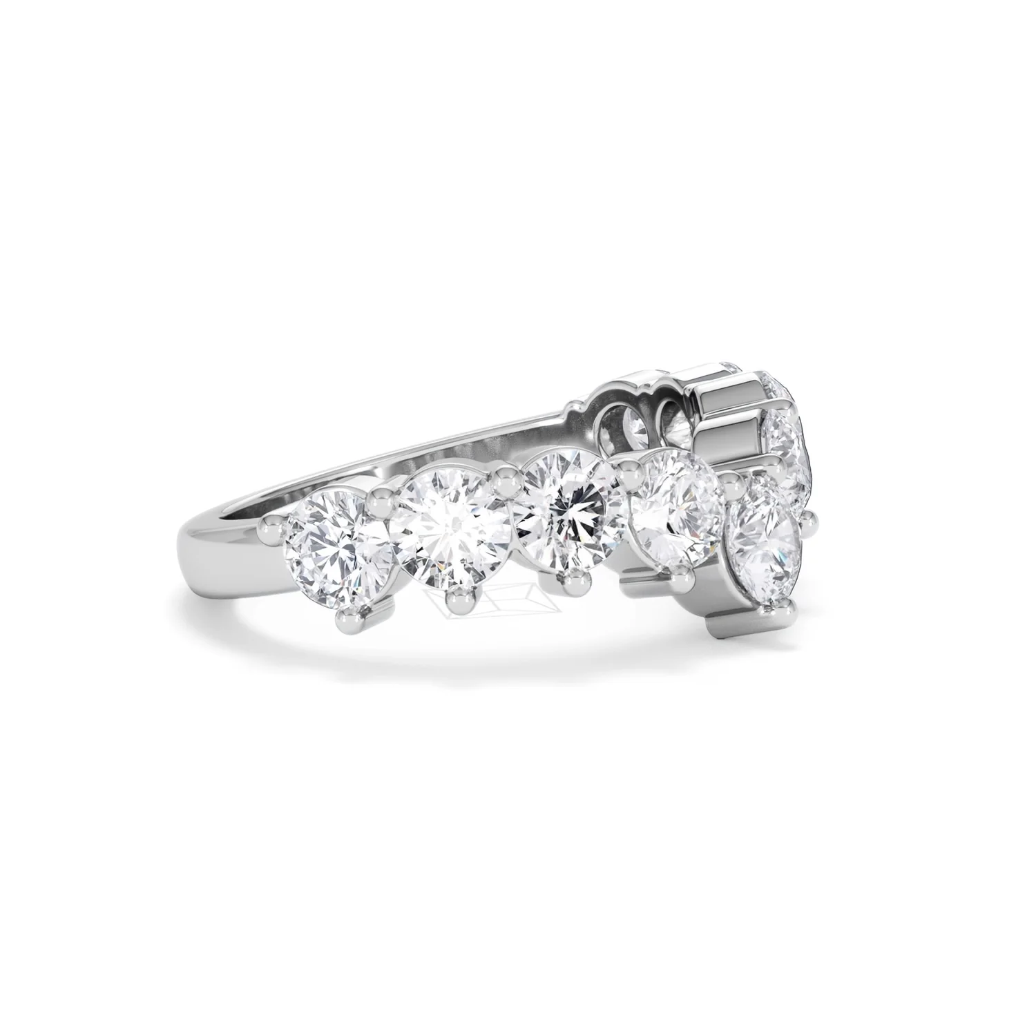 Starlit 2.00ct Round Cut Lab Diamond Wishbone Ring in 9K White Gold - Image 22