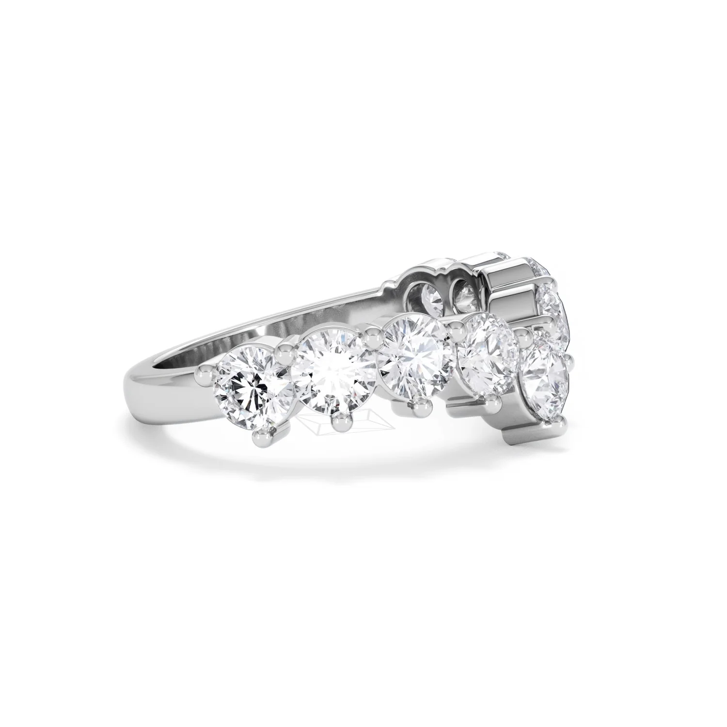 Starlit 2.00ct Round Cut Lab Diamond Wishbone Ring in 9K White Gold - Image 23