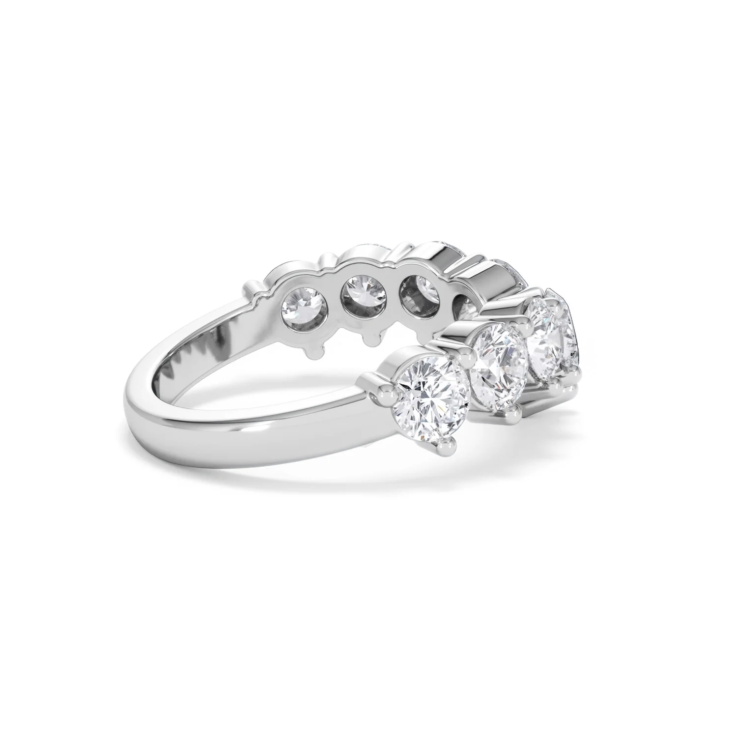Starlit 2.00ct Round Cut Lab Diamond Wishbone Ring in 9K White Gold - Image 33