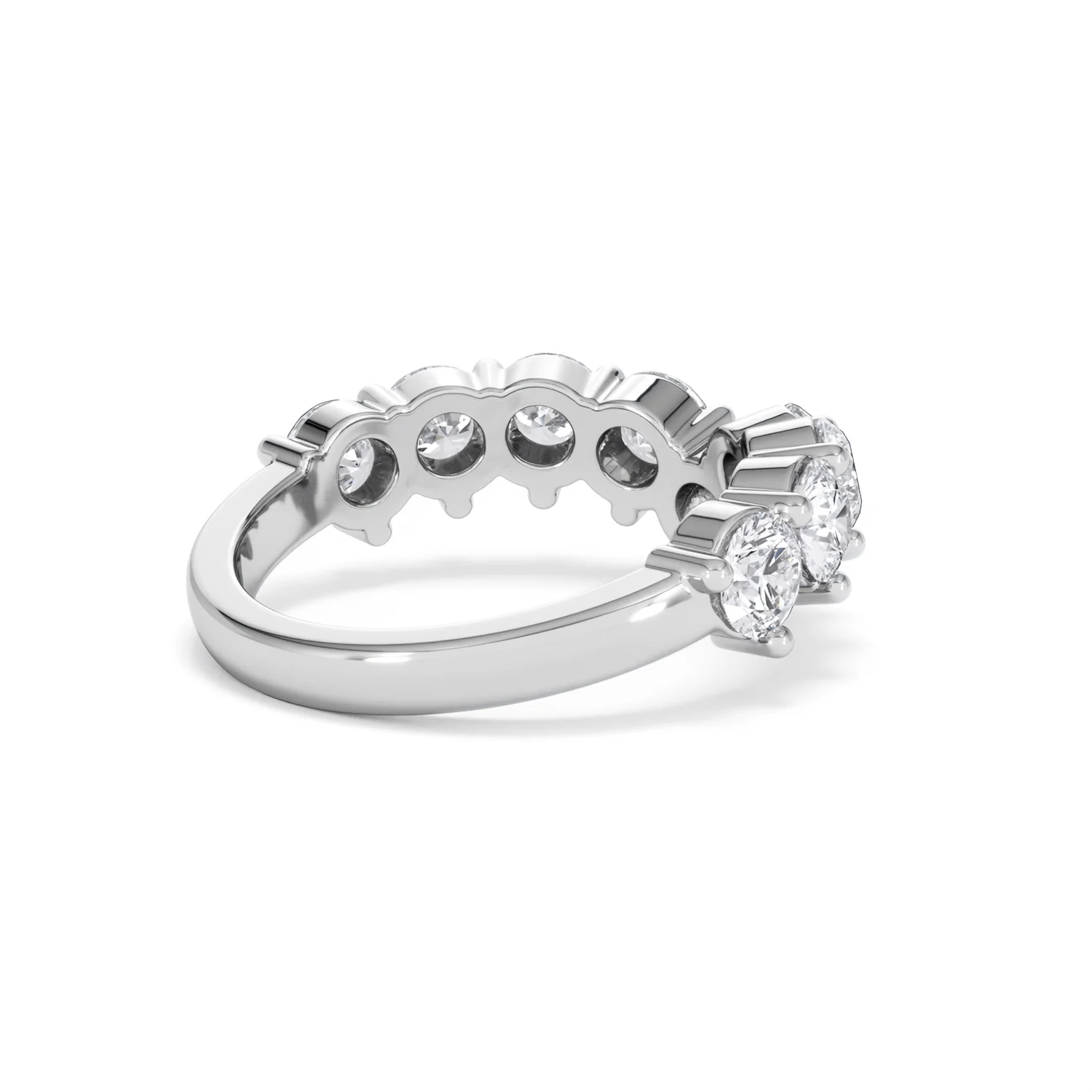 Starlit 2.00ct Round Cut Lab Diamond Wishbone Ring in 9K White Gold - Image 38
