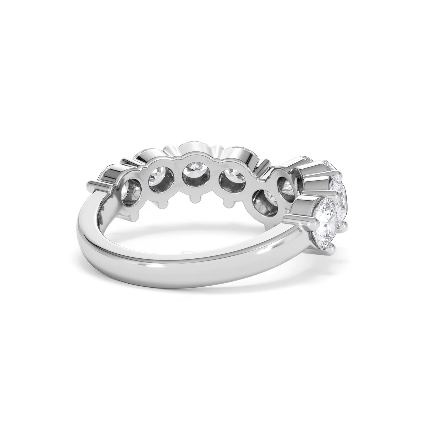 Starlit 2.00ct Round Cut Lab Diamond Wishbone Ring in 9K White Gold - Image 41