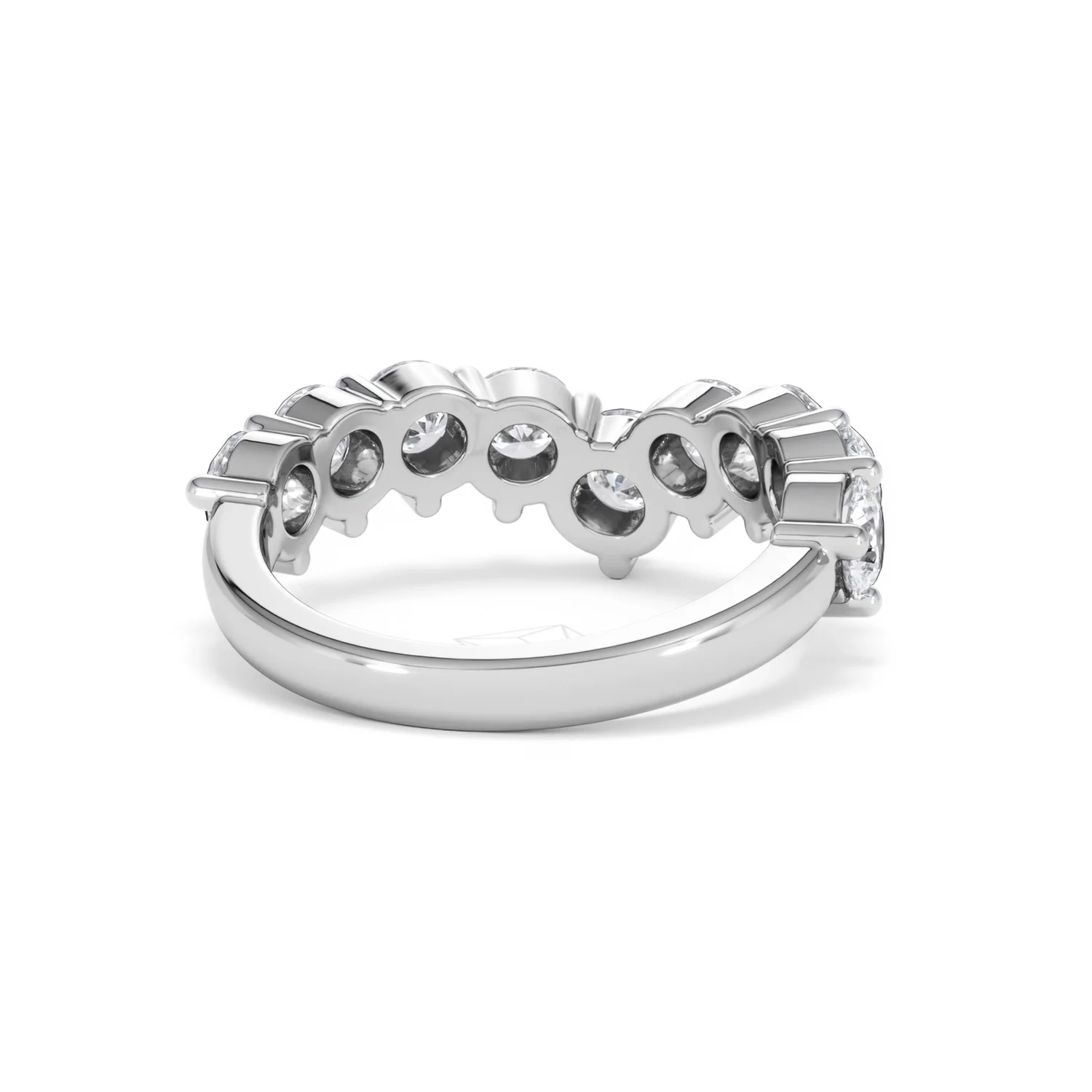 Starlit 2.00ct Round Cut Lab Diamond Wishbone Ring in 9K White Gold - Image 45
