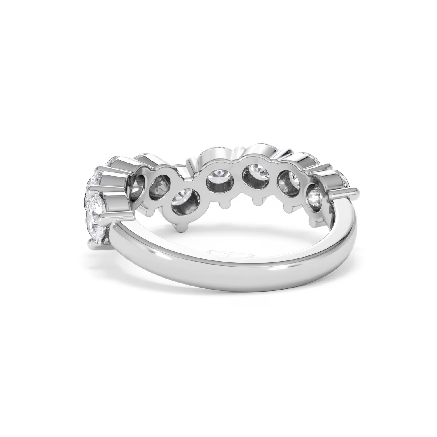 Starlit 2.00ct Round Cut Lab Diamond Wishbone Ring in 9K White Gold - Image 54