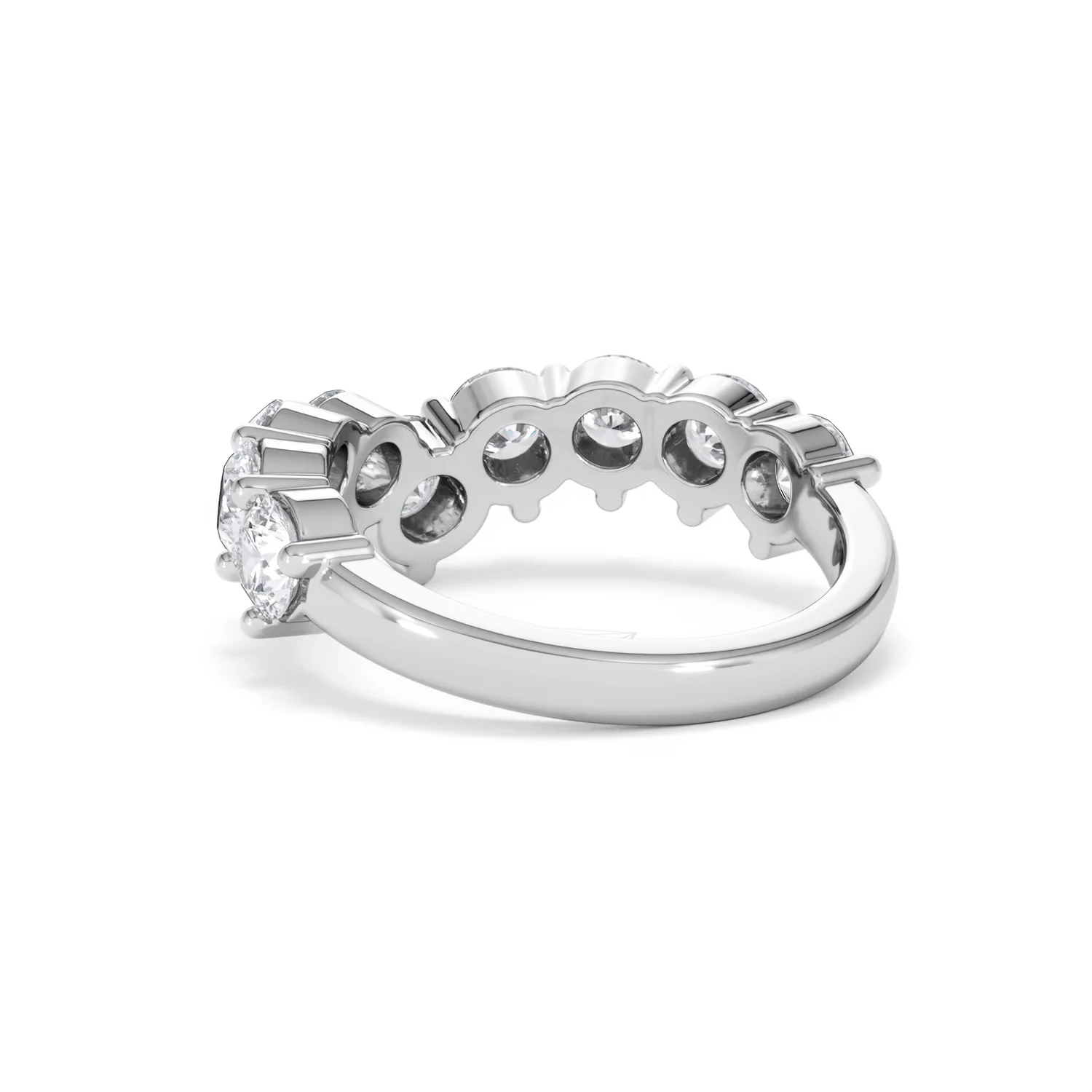 Starlit 2.00ct Round Cut Lab Diamond Wishbone Ring in 9K White Gold - Image 56