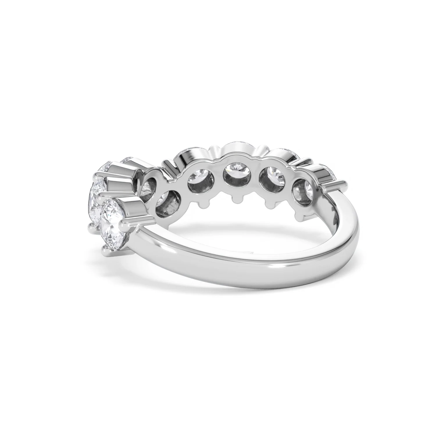 Starlit 2.00ct Round Cut Lab Diamond Wishbone Ring in 9K White Gold - Image 57