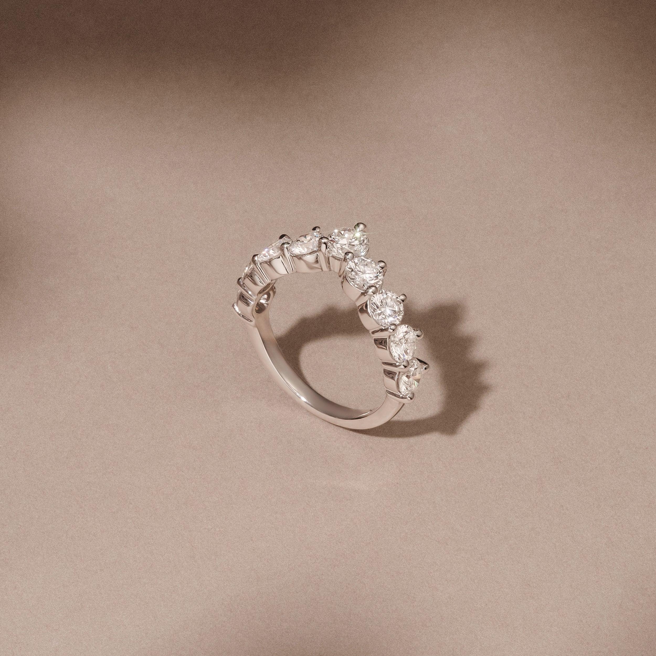 Starlit 2.00ct Round Cut Lab Diamond Wishbone Ring in 9K White Gold - Image 6