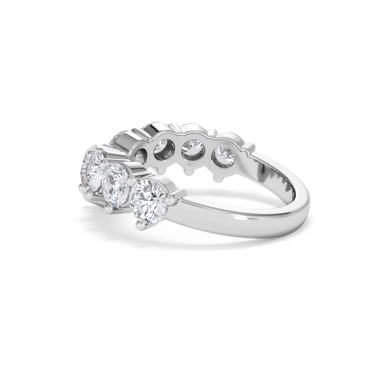 Starlit 2.00ct Round Cut Lab Diamond Wishbone Ring in 9K White Gold - Image 64