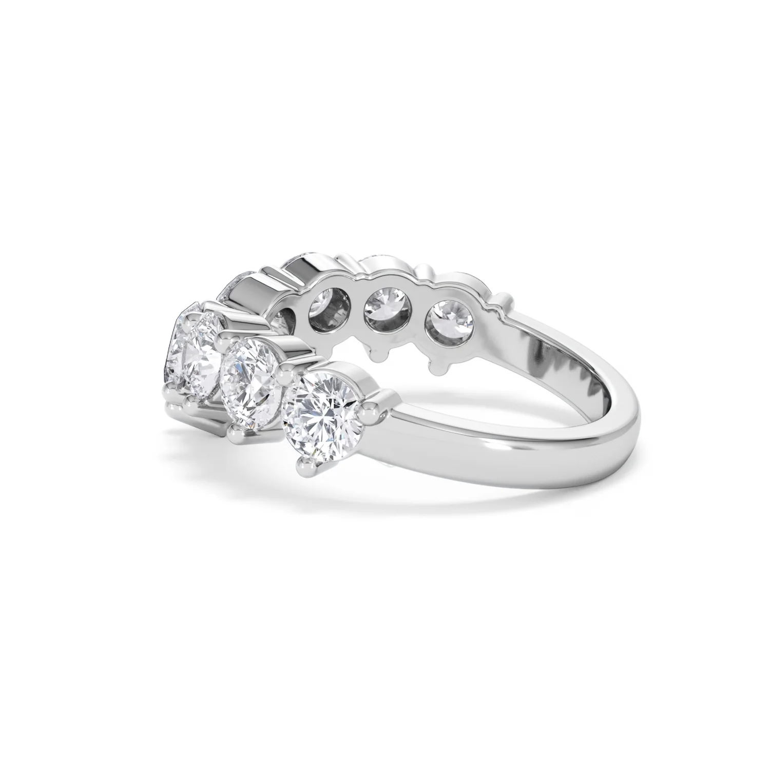Starlit 2.00ct Round Cut Lab Diamond Wishbone Ring in 9K White Gold - Image 65