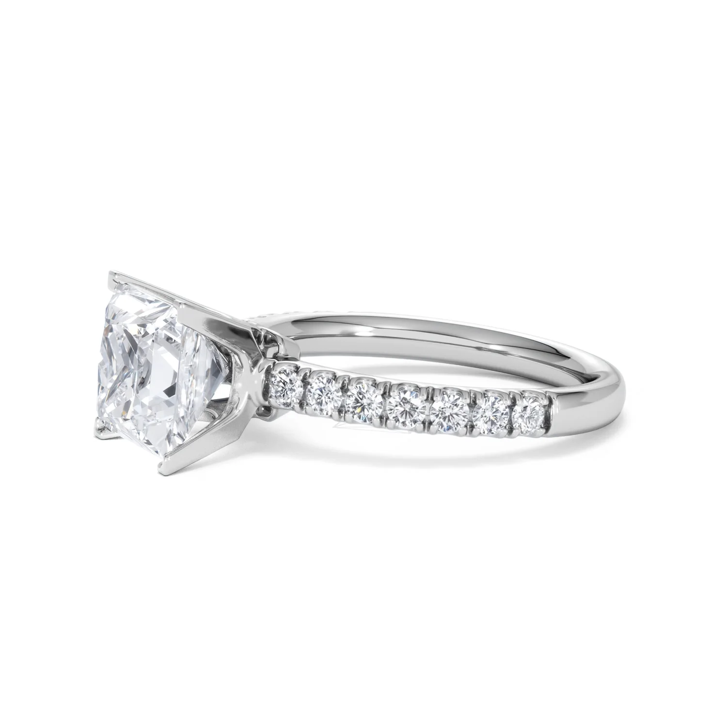 2.60ct Katerina Lab Princess Diamond Engagement Ring 18KW Gold F/VS1 - Image 75